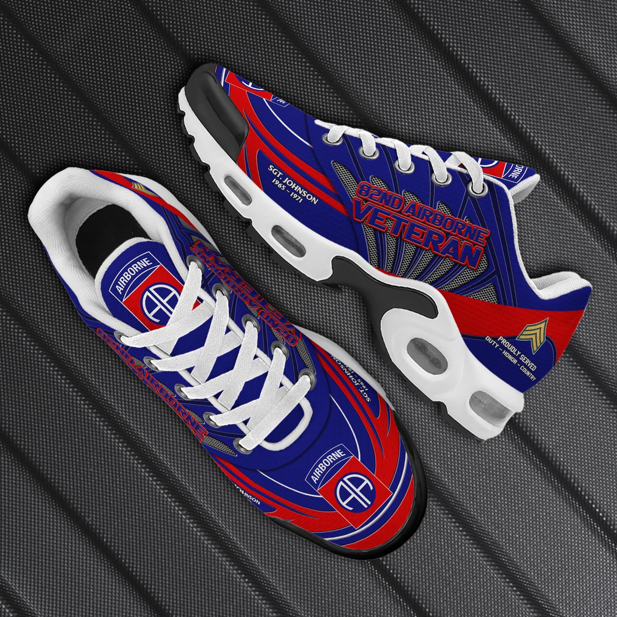 82Nd Airborne TN Shoes Custom Name, Rank And Year, Military Shoes, Military Gifts PH475