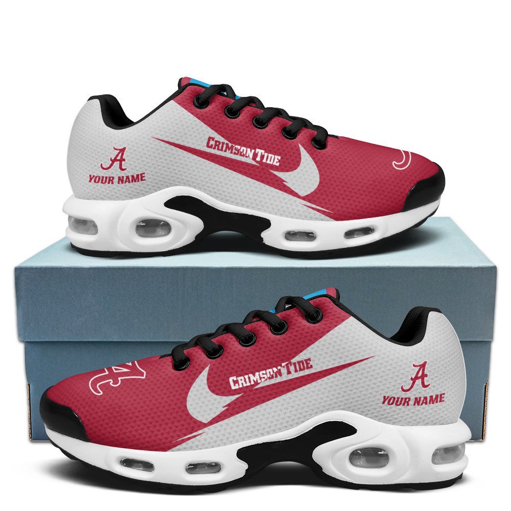 Alabama Crimson Tide Personalized Name Team Logo Wings Of God Pattern TN Shoes Air Cushion Sneakers