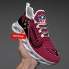 Arizona Cardinals Black Max Soul Shoes 2025 Versions Custom Name 630