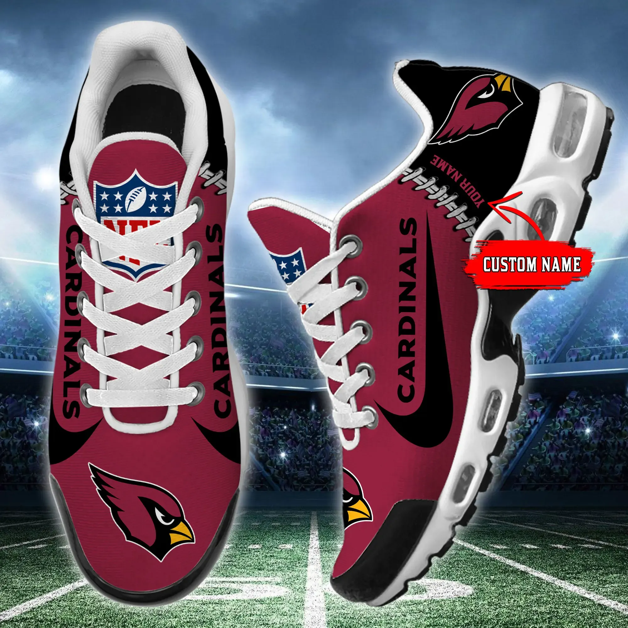 Arizona Cardinals New Air Max Plus TN Shoes Air Cushion Sneaker 102RW-9889