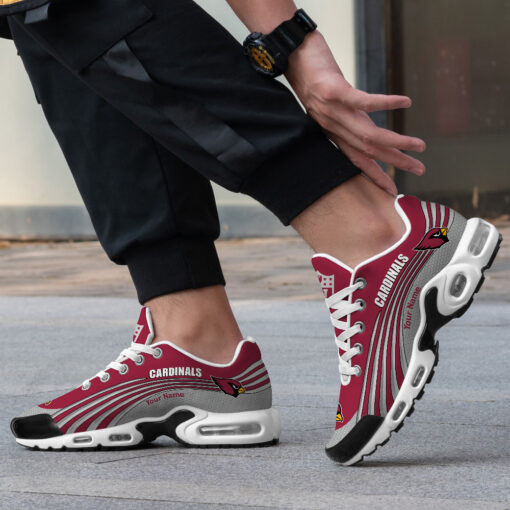 Arizona Cardinals Personalized Name Team Colors Wave Lines TN Air Max Shoes Air Cushion Sneakers