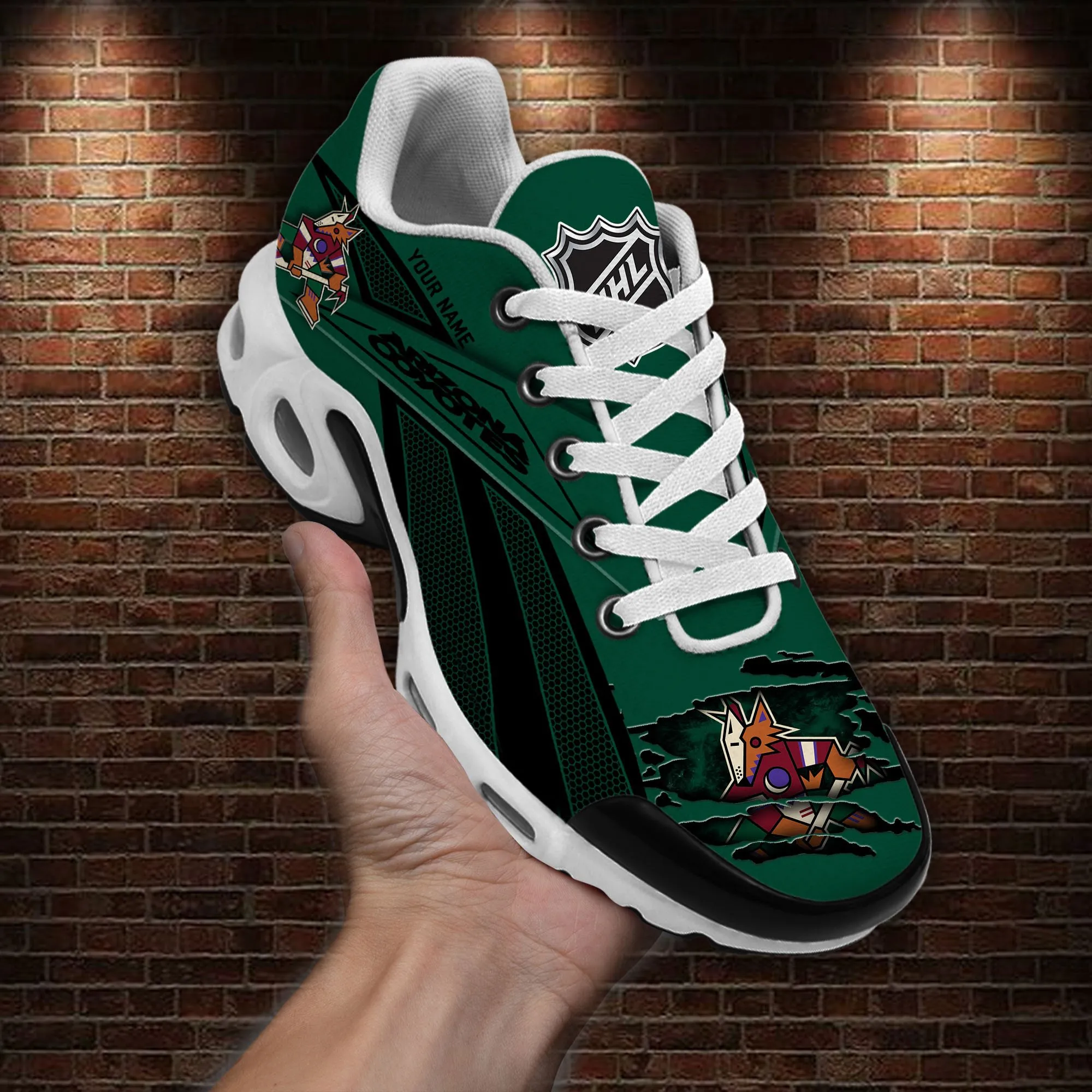 Arizona Coyotes Sport Team TN Air Max Shoes Air Cushion Sneakers 612JD-8796
