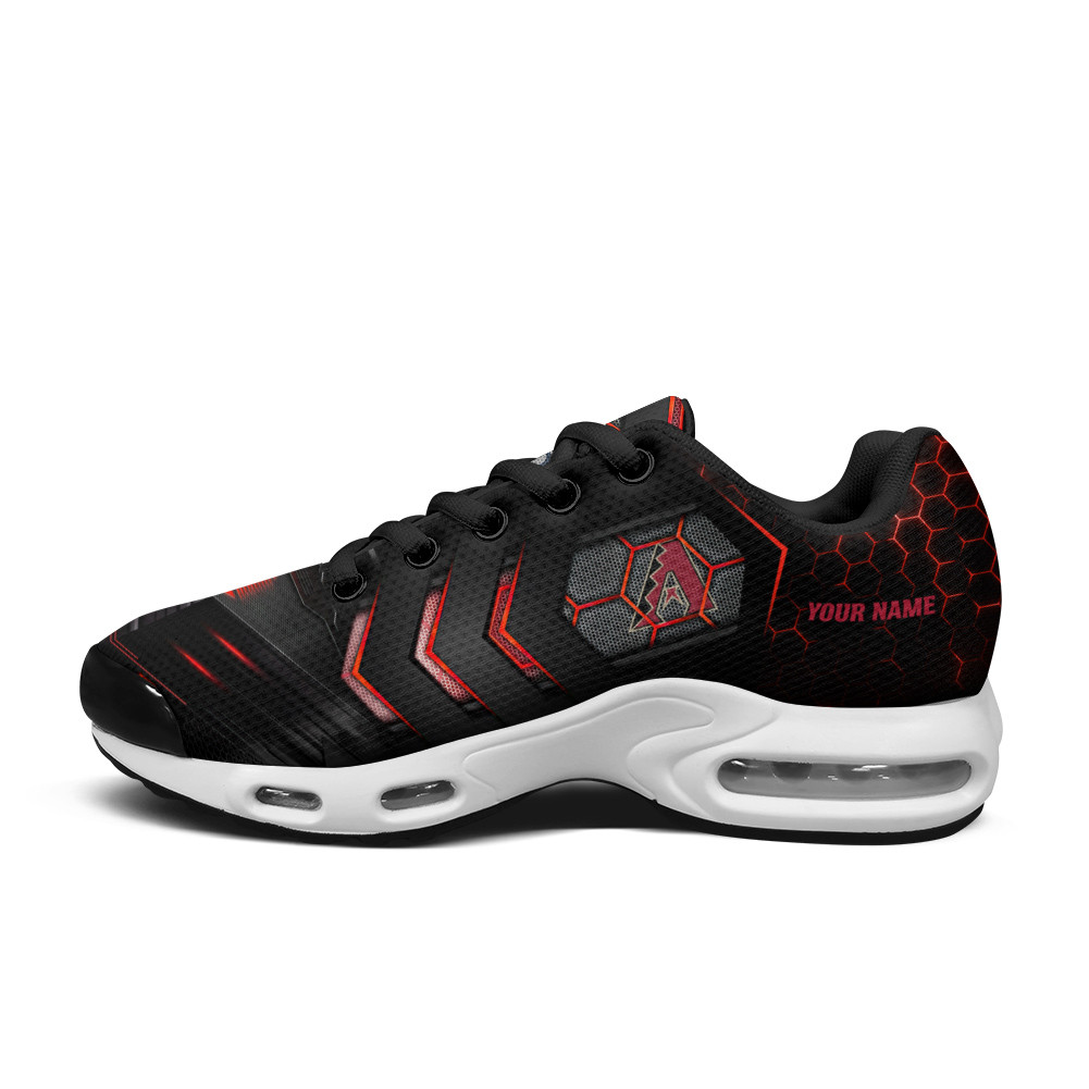 Arizona Diamondbacks Personalized Name Team Colors Arrow Line Beehive Pattern TN Air Max Shoes Air Cushion Sneakers