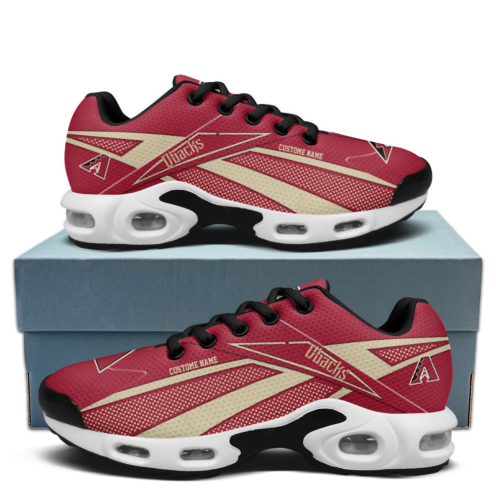 Arizona Diamondbacks Personalized Name Team Colors Supersonic Line Pattern TN Shoes Air Cushion Sneakers