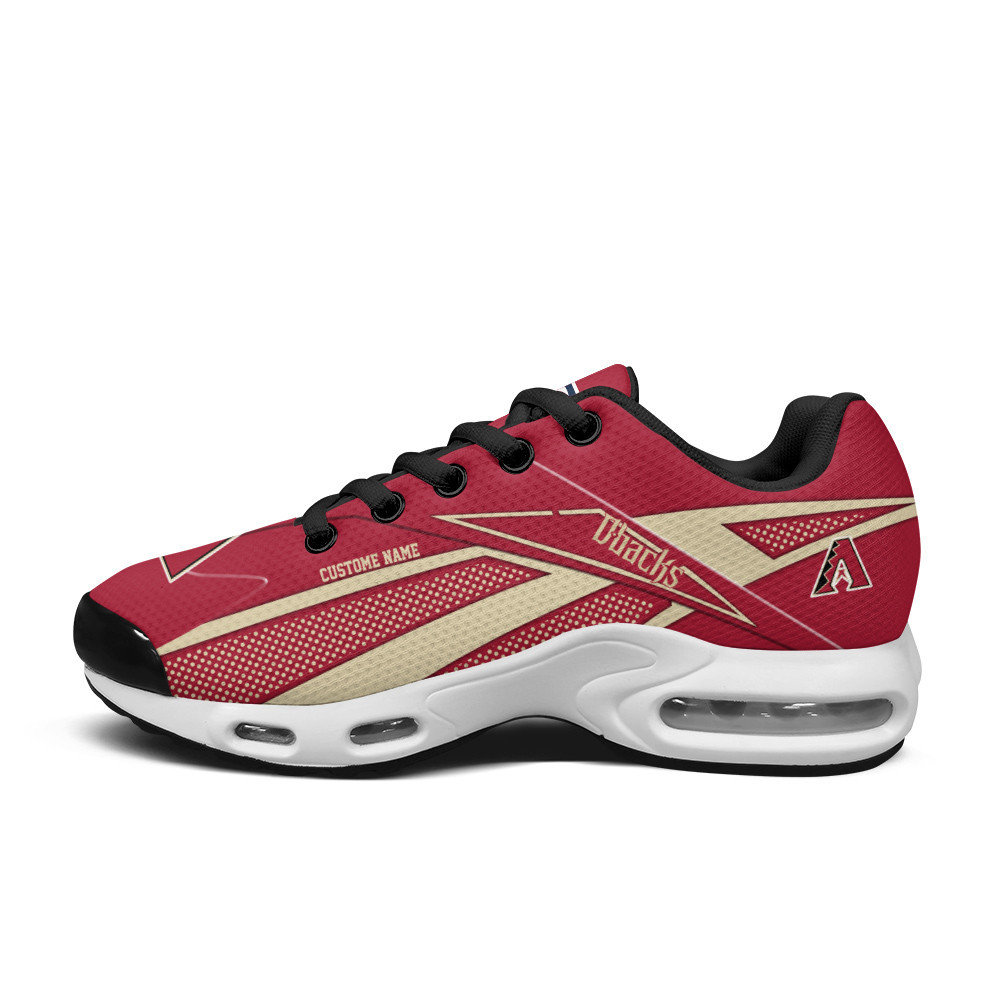 Arizona Diamondbacks Personalized Name Team Colors Supersonic Line Pattern TN Shoes Air Cushion Sneakers