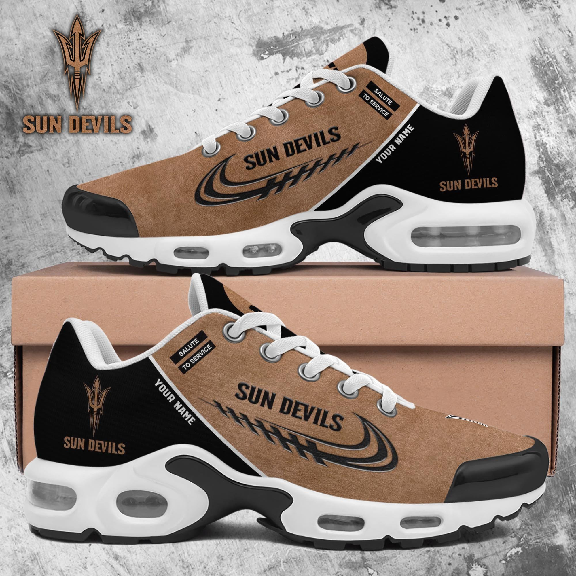 Arizona State Sun Devils TN Shoes 2025 Version Custom Name, Shoes For Football Fans, Fan Gifts PH637