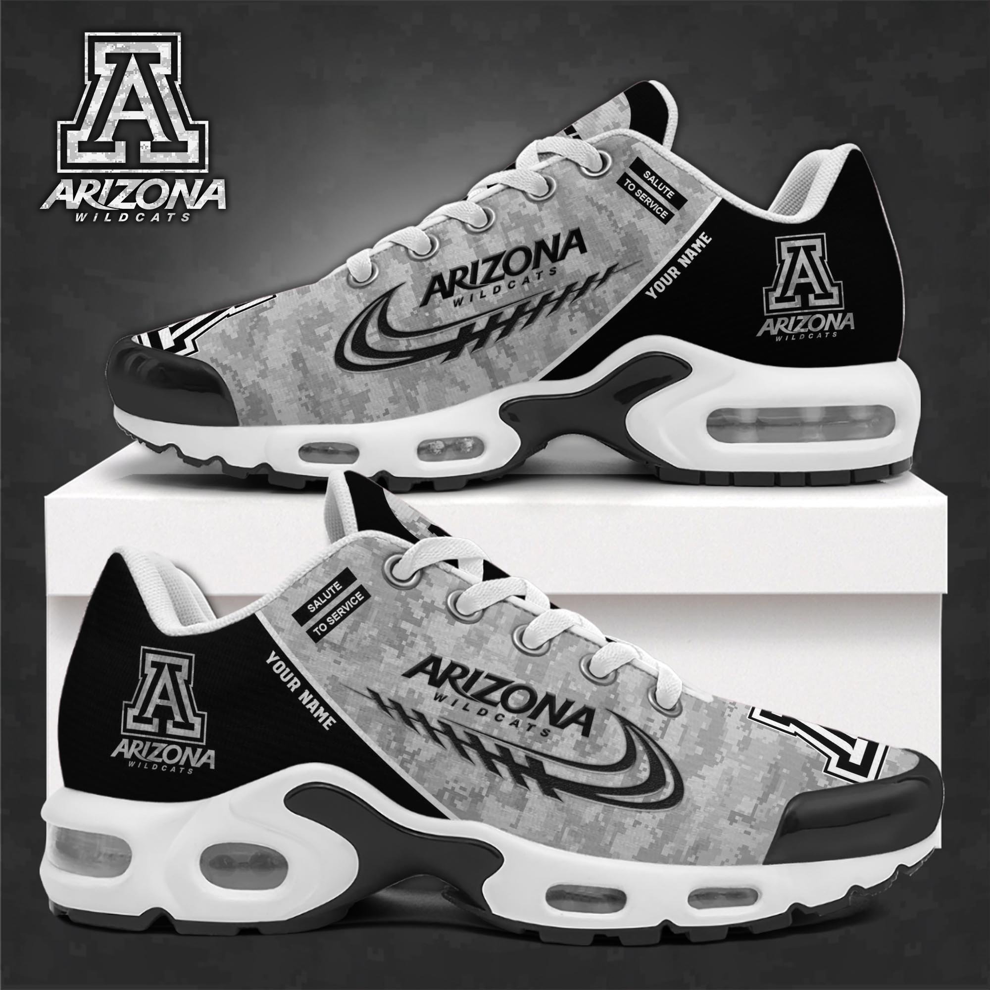 Arizona Wildcats TN Shoes 2025 Version Custom Name, Camouflage Shoes  
