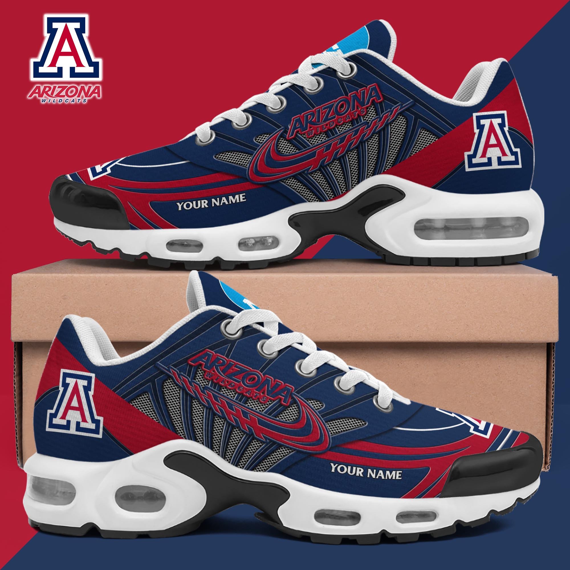 Arizona Wildcats TN Shoes 2025 Version Custom Your Name 594