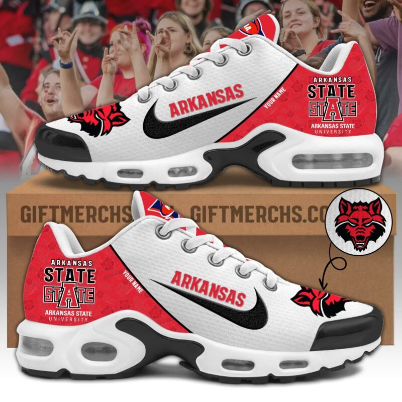 Arkansas State Red Wolves TN Shoes 2025 Version Custom Name, Shoes For Sport Fan, Sport Gifts PH270