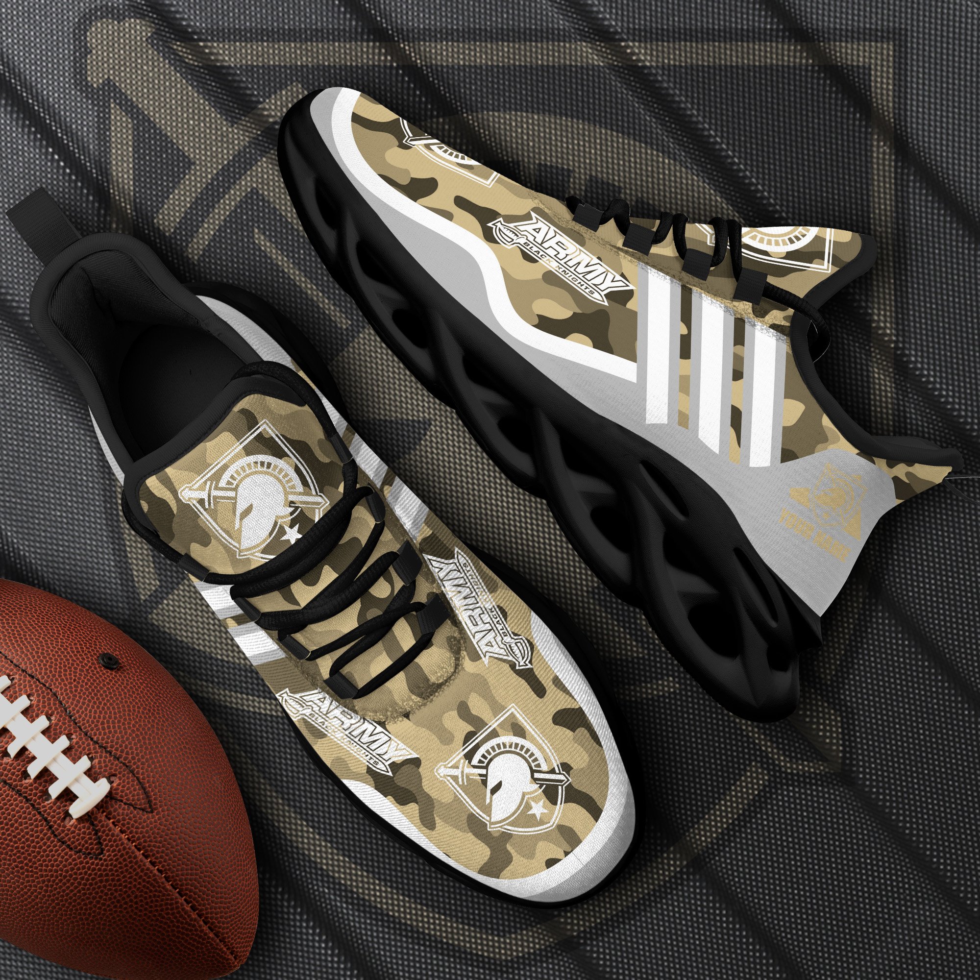Army Black Knights Black Max Soul Shoes 2025 Versions Custom Name 466