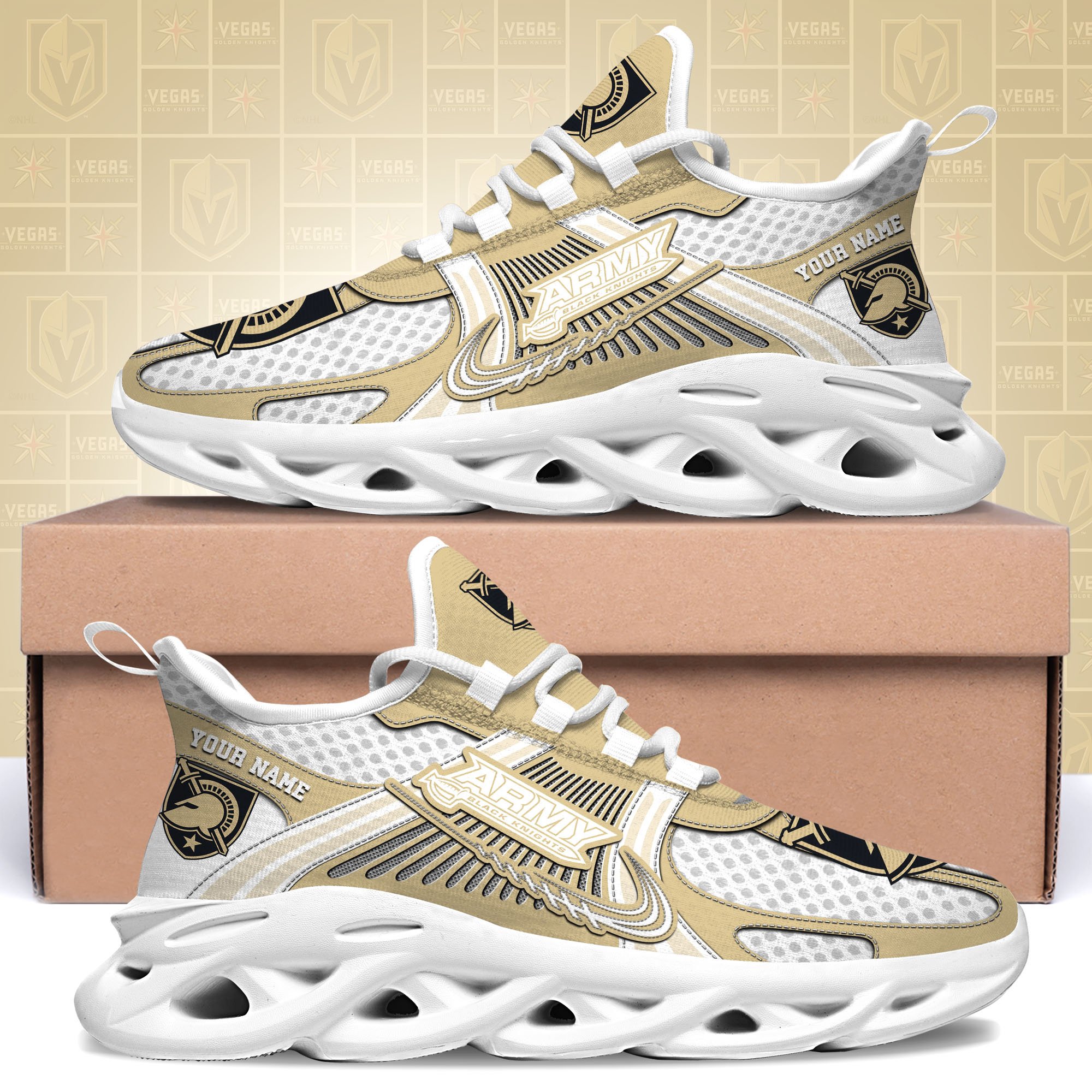Army Black Knights Clunky Sneakers Custom Your Name, Sport Sneakers, Sport Gifts For Fan, Gifts For Him