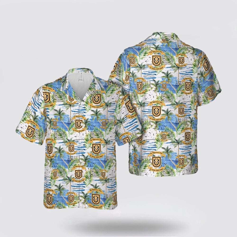 Army Hawaiian Shirt, US Army Special 1st Special Forces Group (1st SFG)(A) Hawaiian Shirt