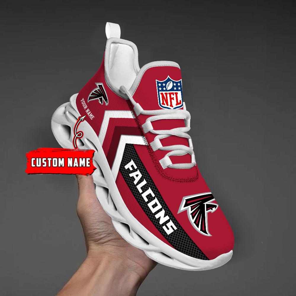 Atlanta Falcons Black Max Soul Shoes 2025 Versions Custom Name 638