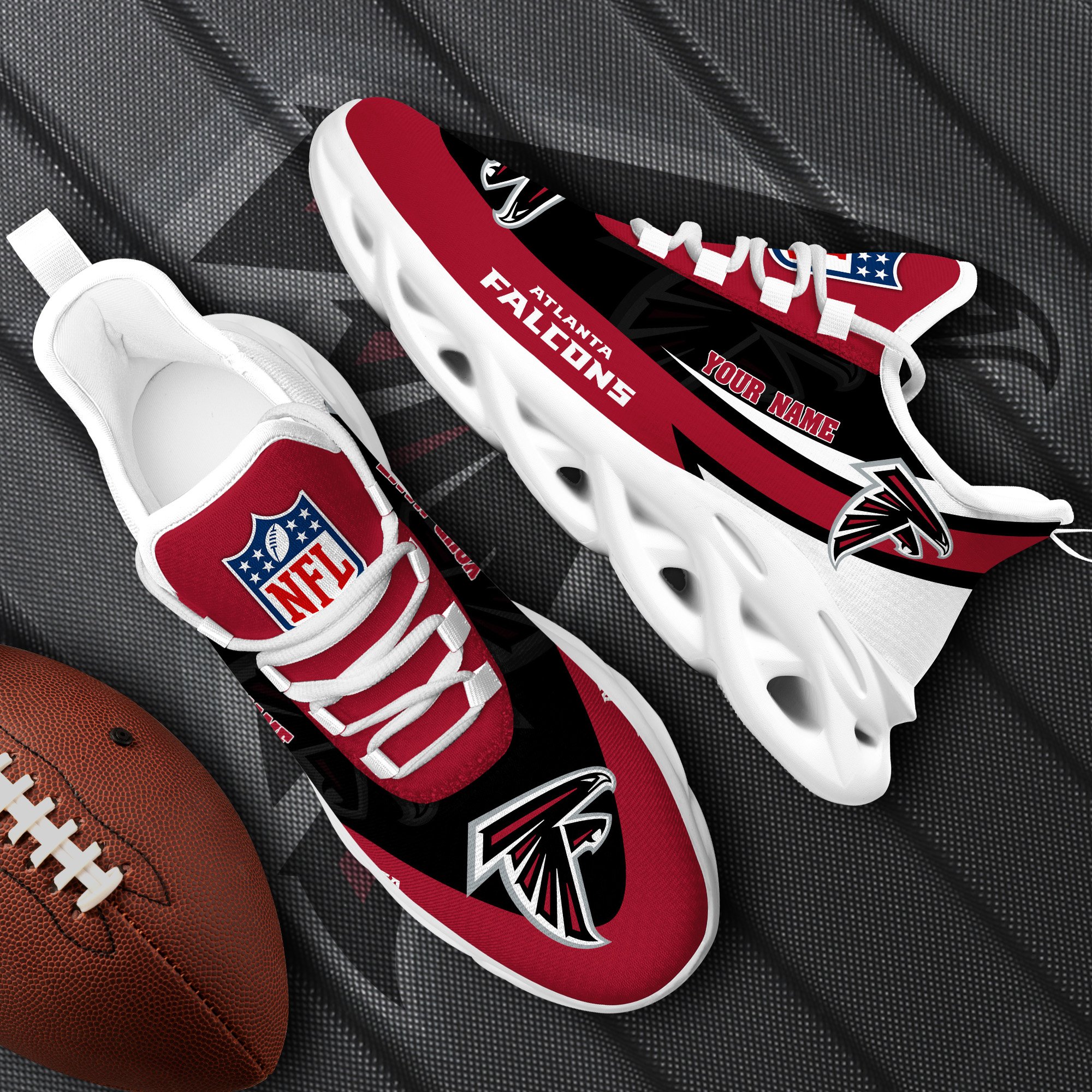 Atlanta Falcons White Max Soul Shoes 2025 Versions Custom Your Name, Sports Gift For Fan, Sport Gifts PH410