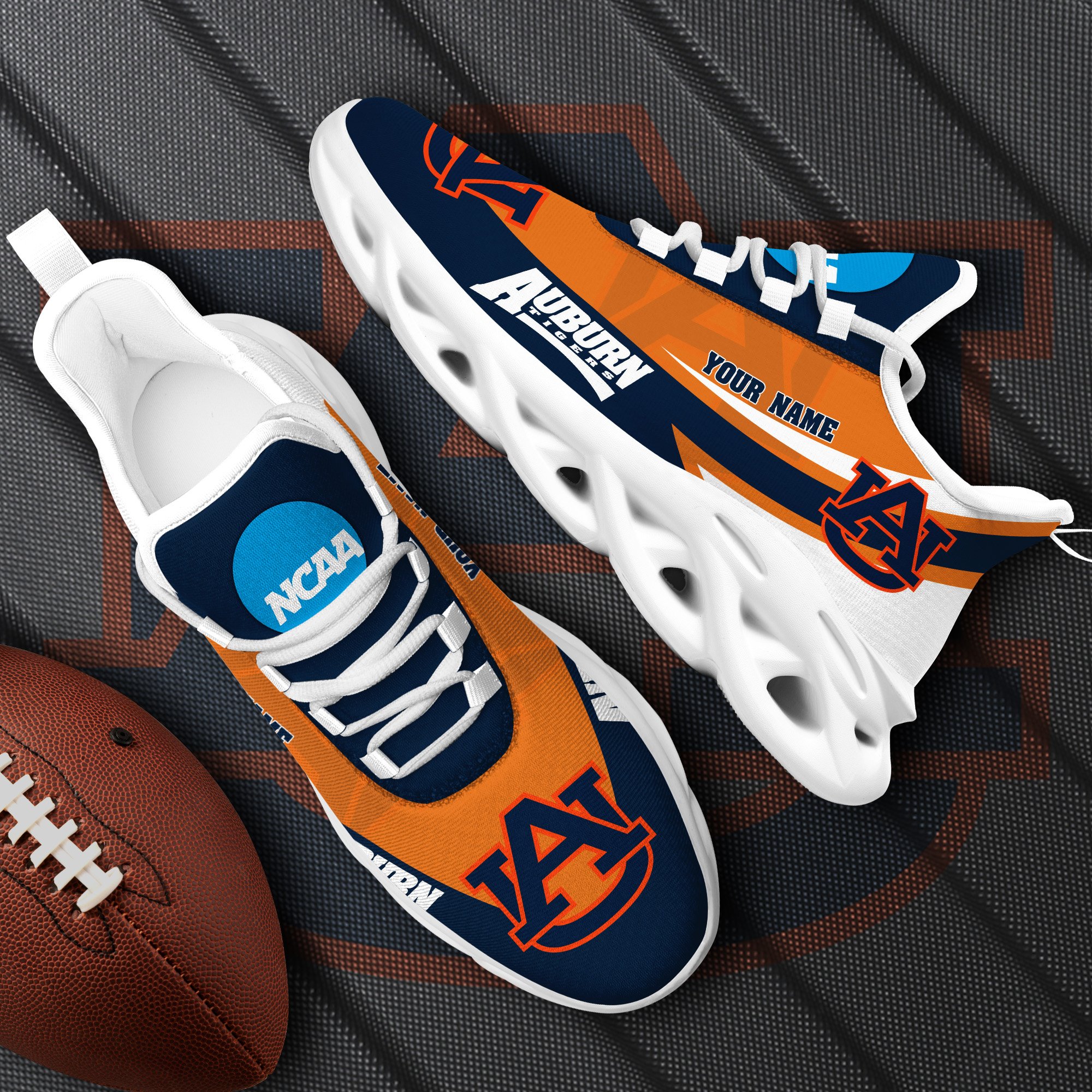 Auburn Tigers White Max Soul Shoes 2025 Versions Custom Your Name, Sports Gift For Fan PH019