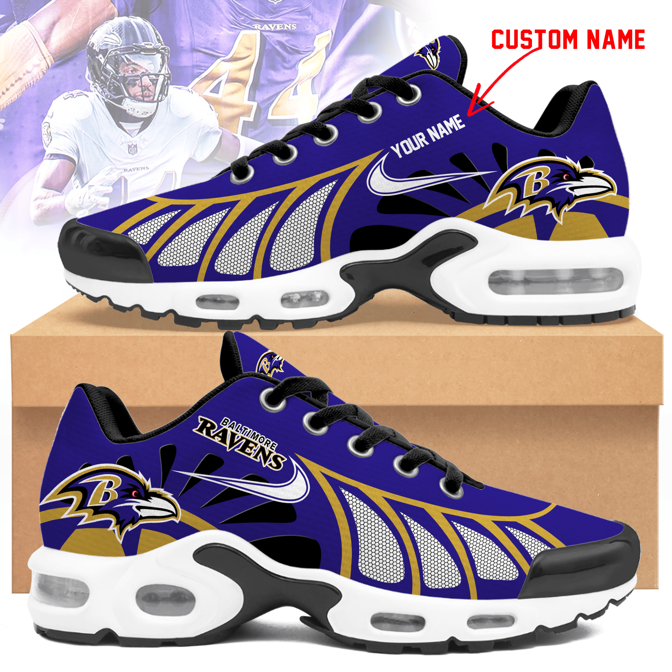 Baltimore Ravens  Personalized Air Max Shoes TD 050625