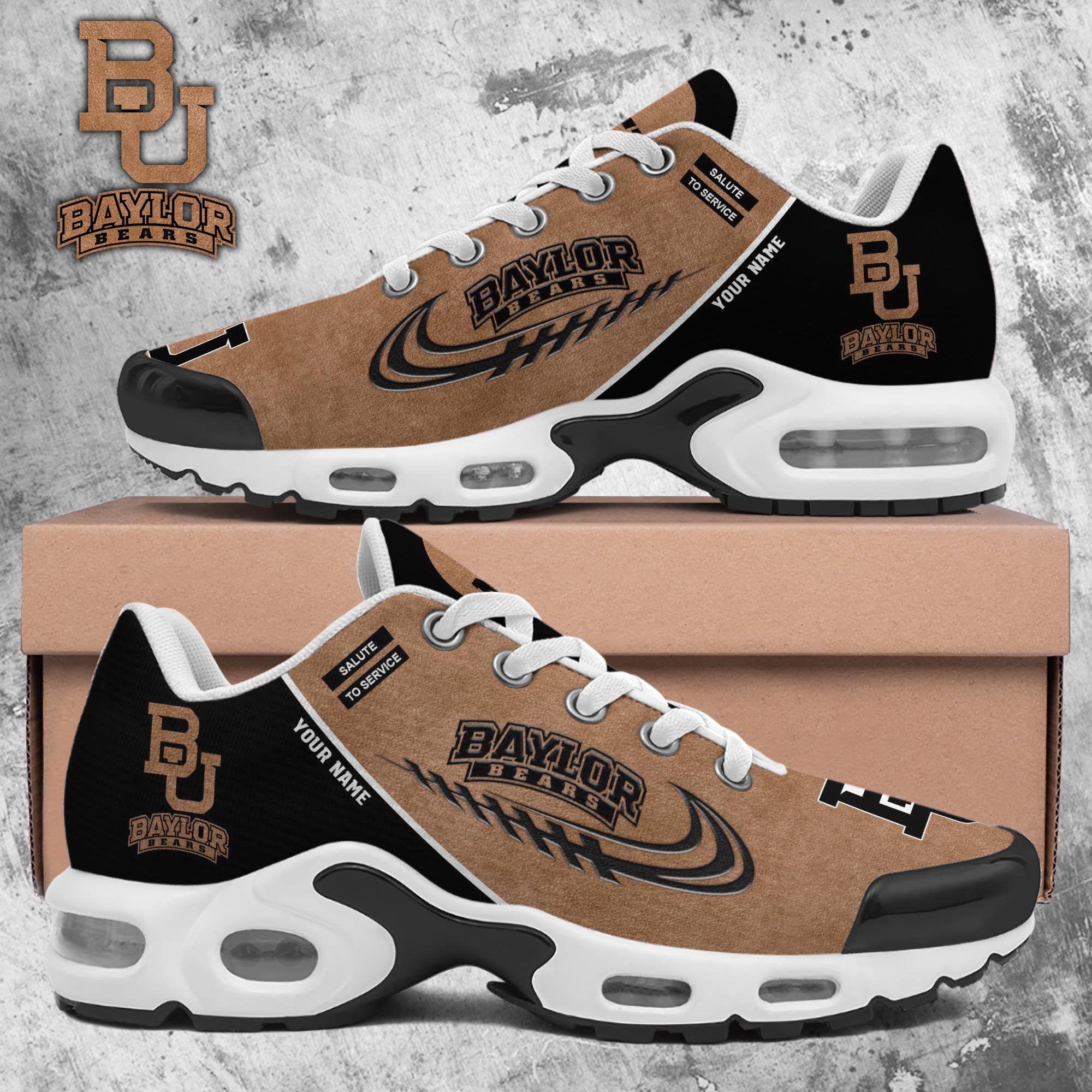 Baylor Bears TN Shoes 2025 Version Custom Name, Shoes For Football Fans, Fan Gifts PH637