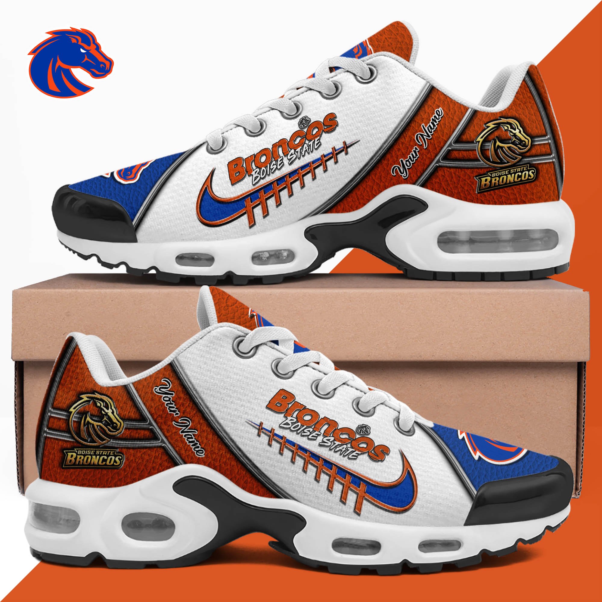 Boise State Broncos TN Shoes 2025 Version Custom Your Name, Football Team Shoes 516