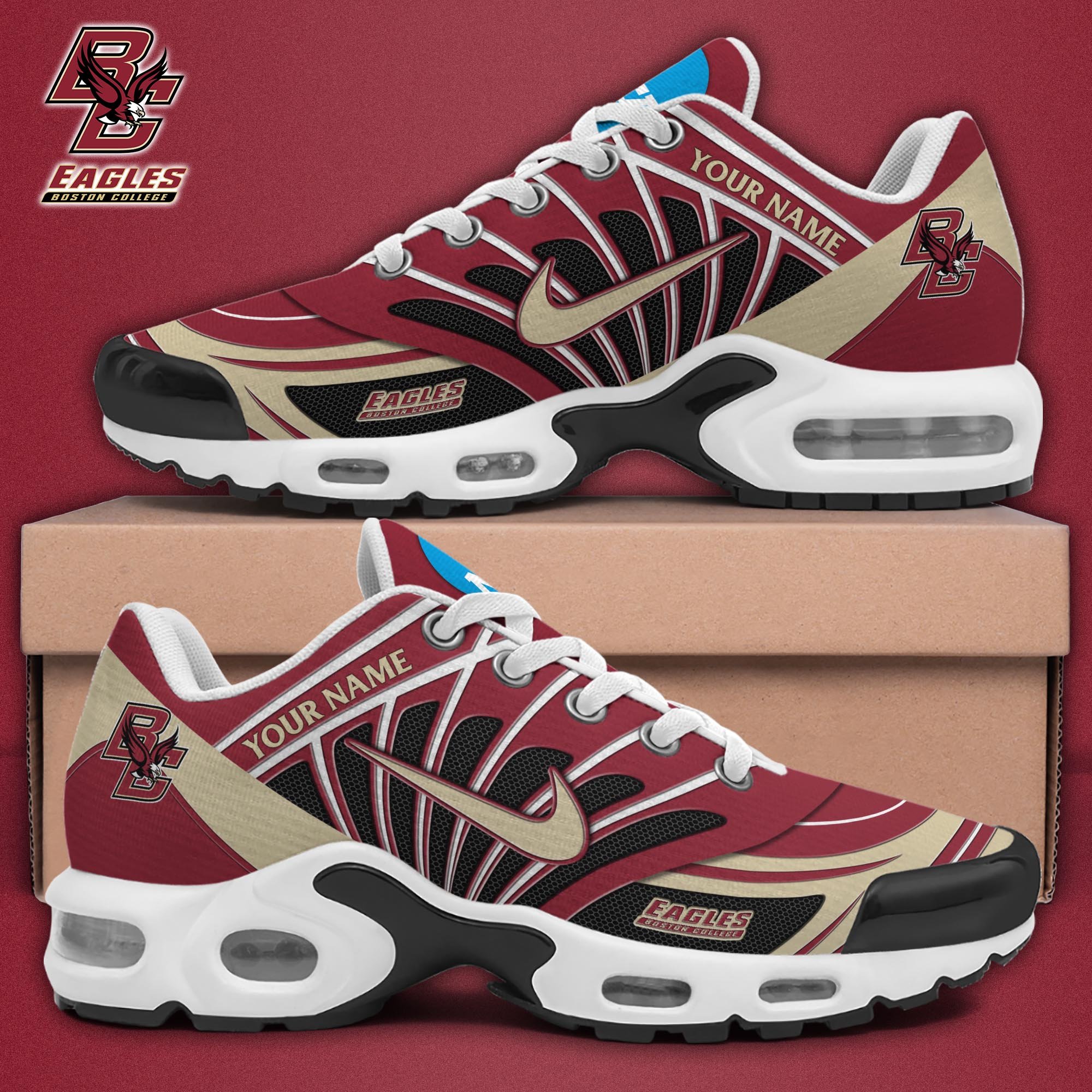 Boston College Eagles TN Shoes 2025 Version Custom Name 