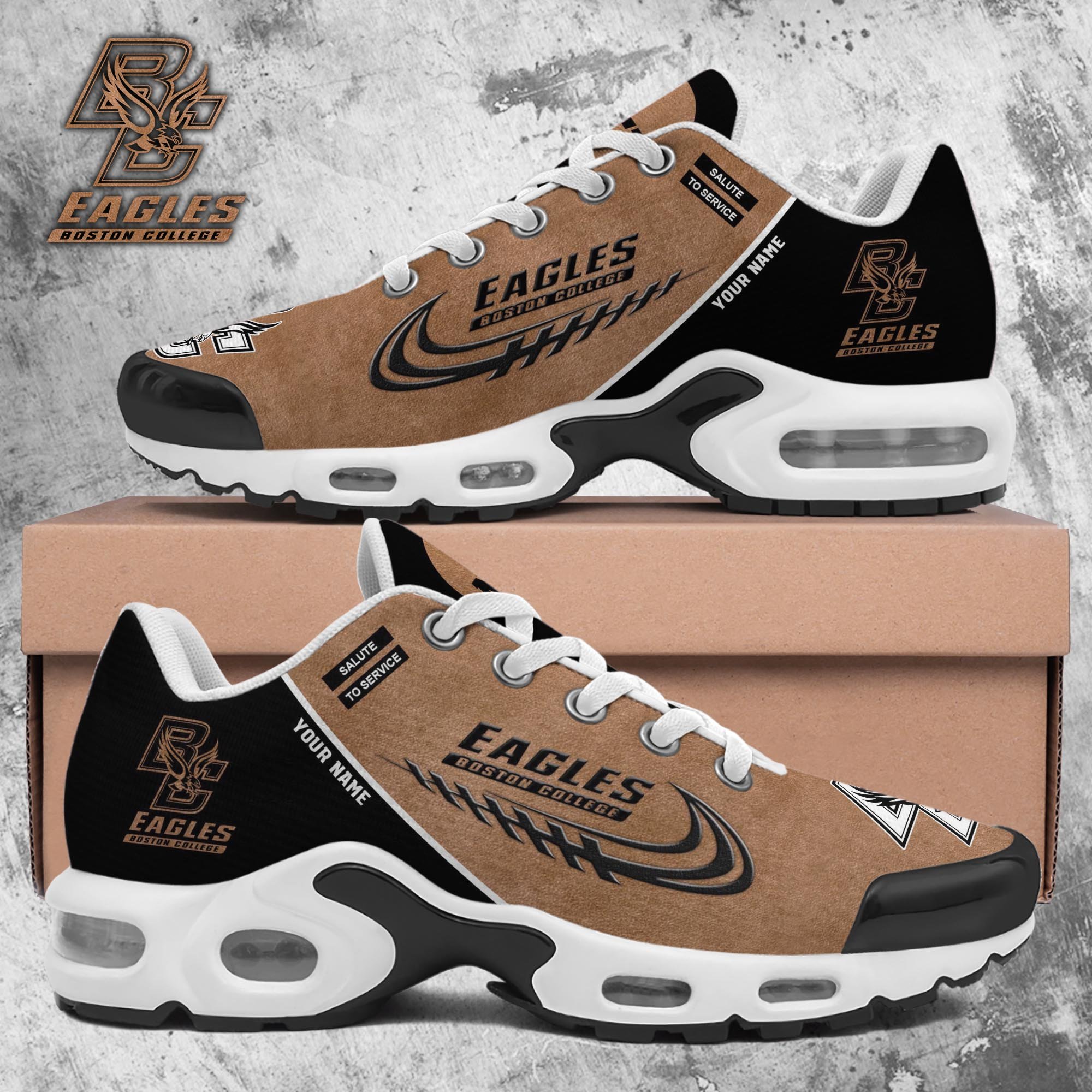 Boston College Eagles TN Shoes 2025 Version Custom Name, Shoes For Football Fans, Fan Gifts PH637
