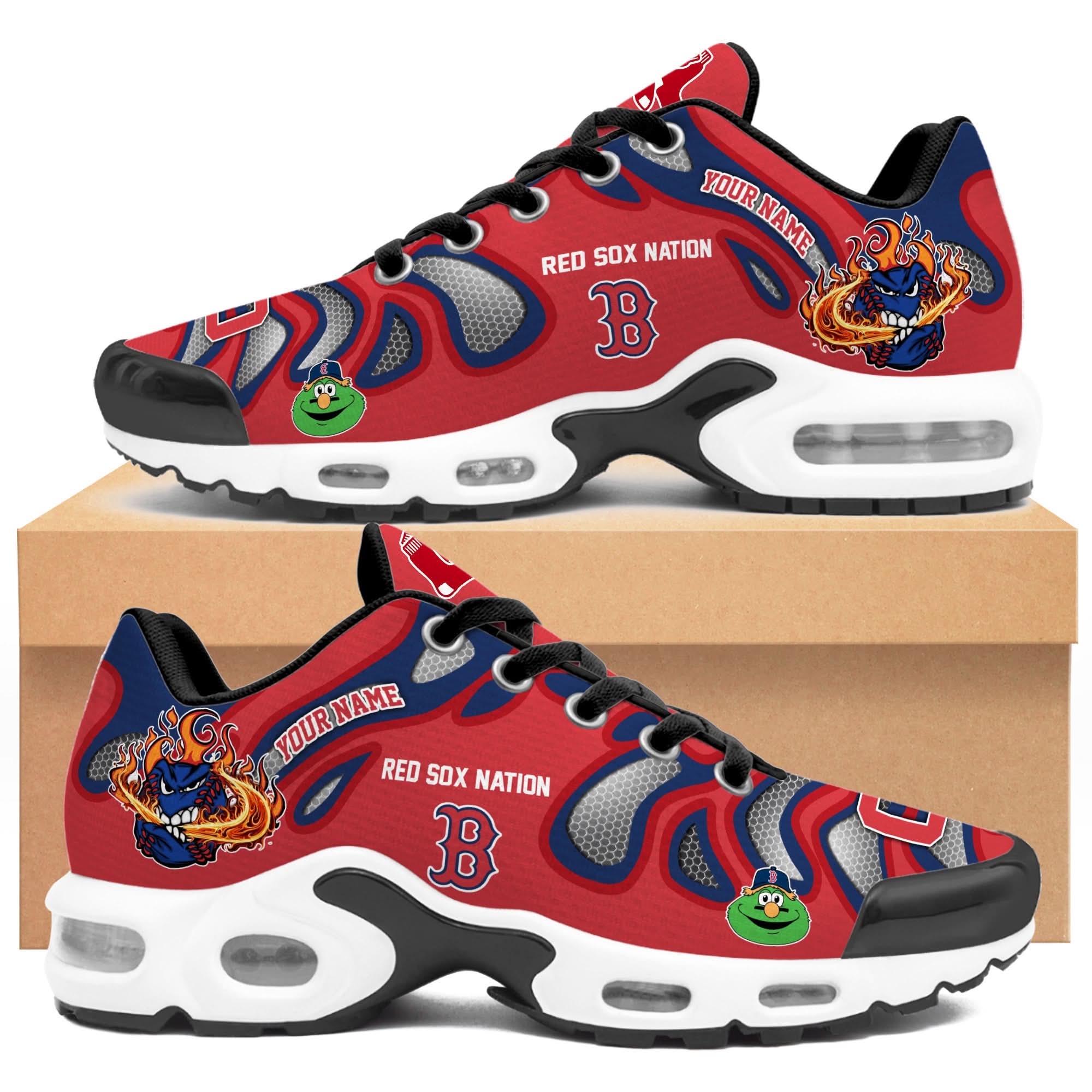 Boston Red Sox  Personalized Air Max Shoes 