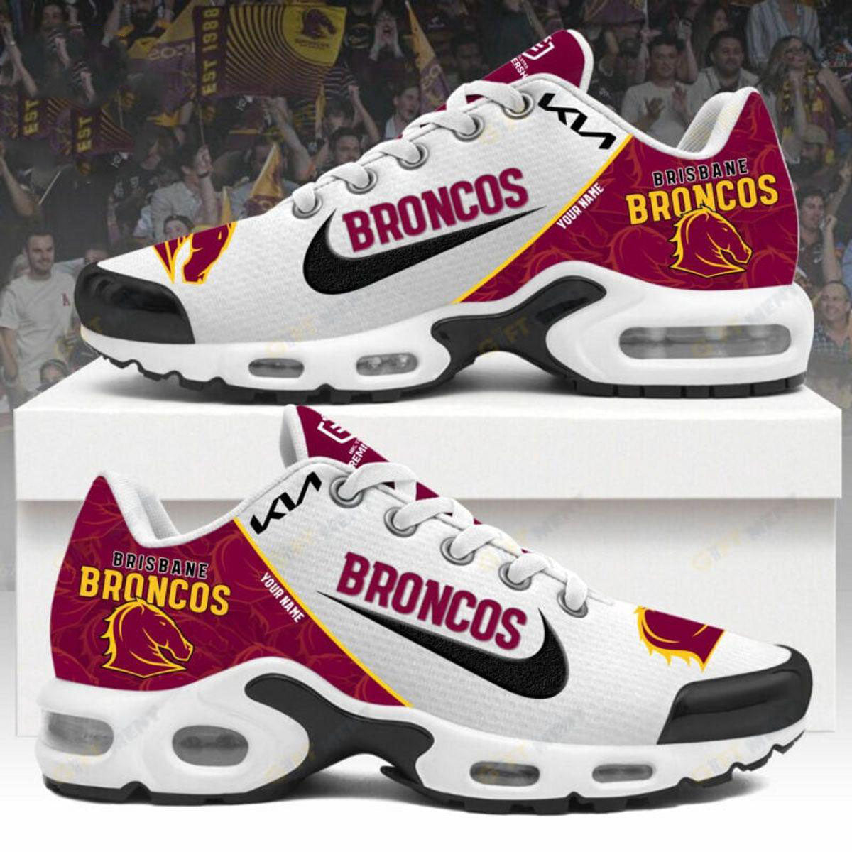 Brisbane Broncos CUSTOMIZED UNISEX AIR MAX PLUS SNEAKER