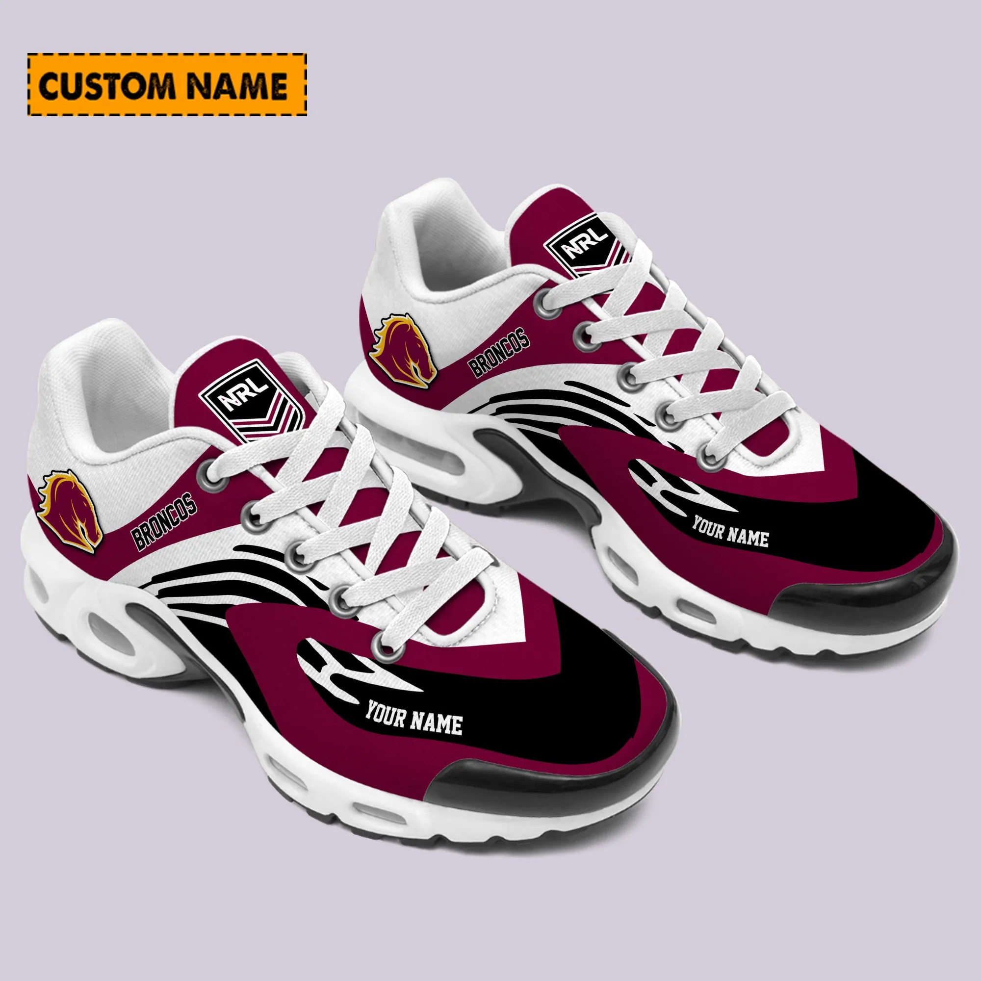 Brisbane Broncos Sport Team TN Air Max Shoes Air Cushion Sneakers 962EX-7927