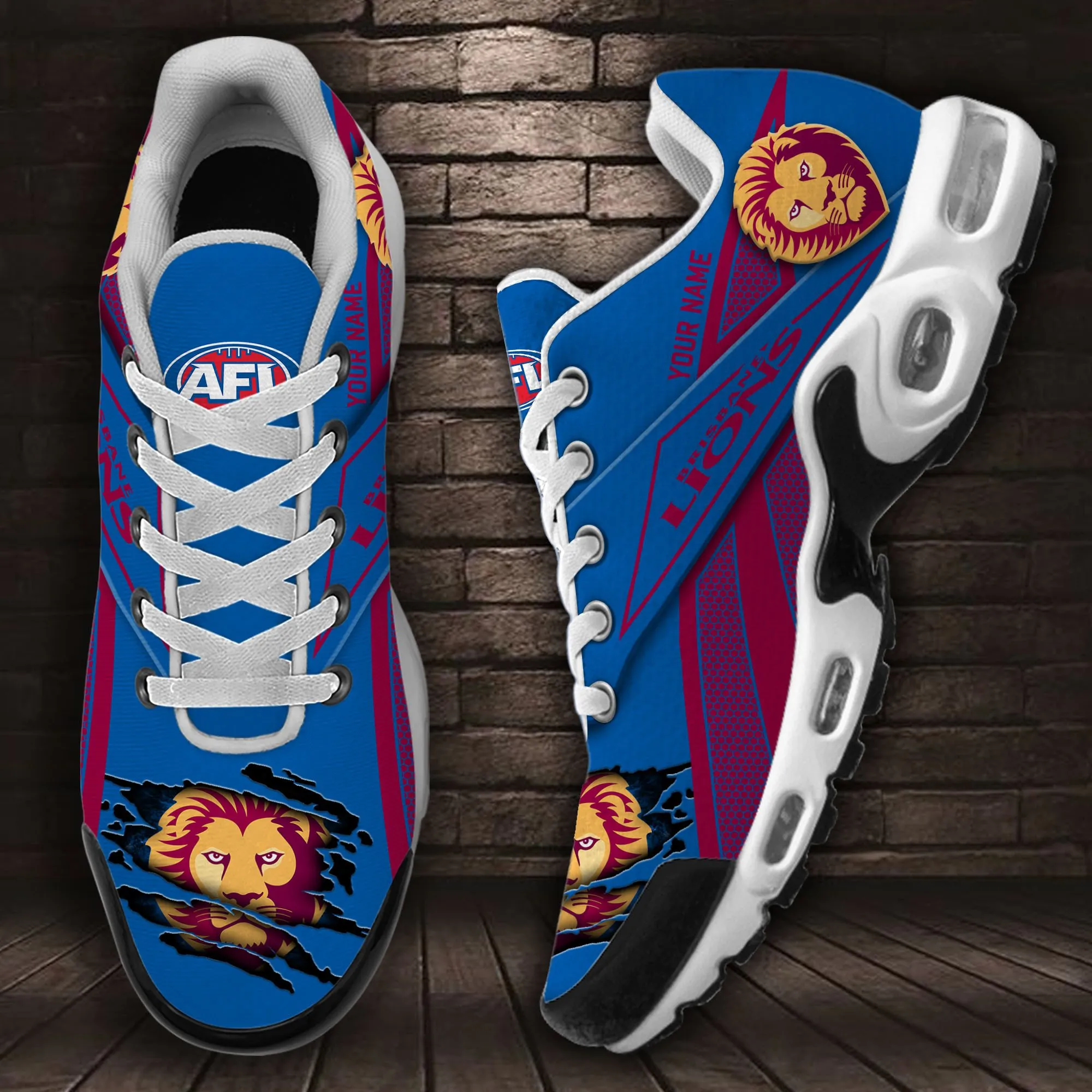 Brisbane Lions Sport Team TN Air Max Shoes Air Cushion Sneakers 573KM-3815
