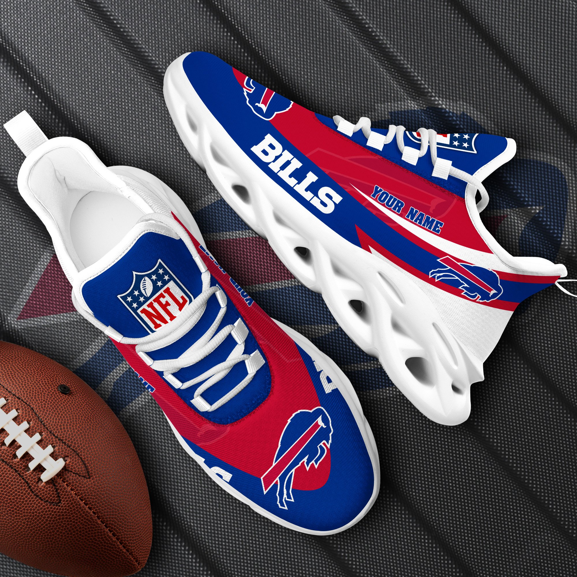 Buffalo Bills White Max Soul Shoes 2025 Versions Custom Your Name, Sports Gift For Fan, Sport Gifts PH410