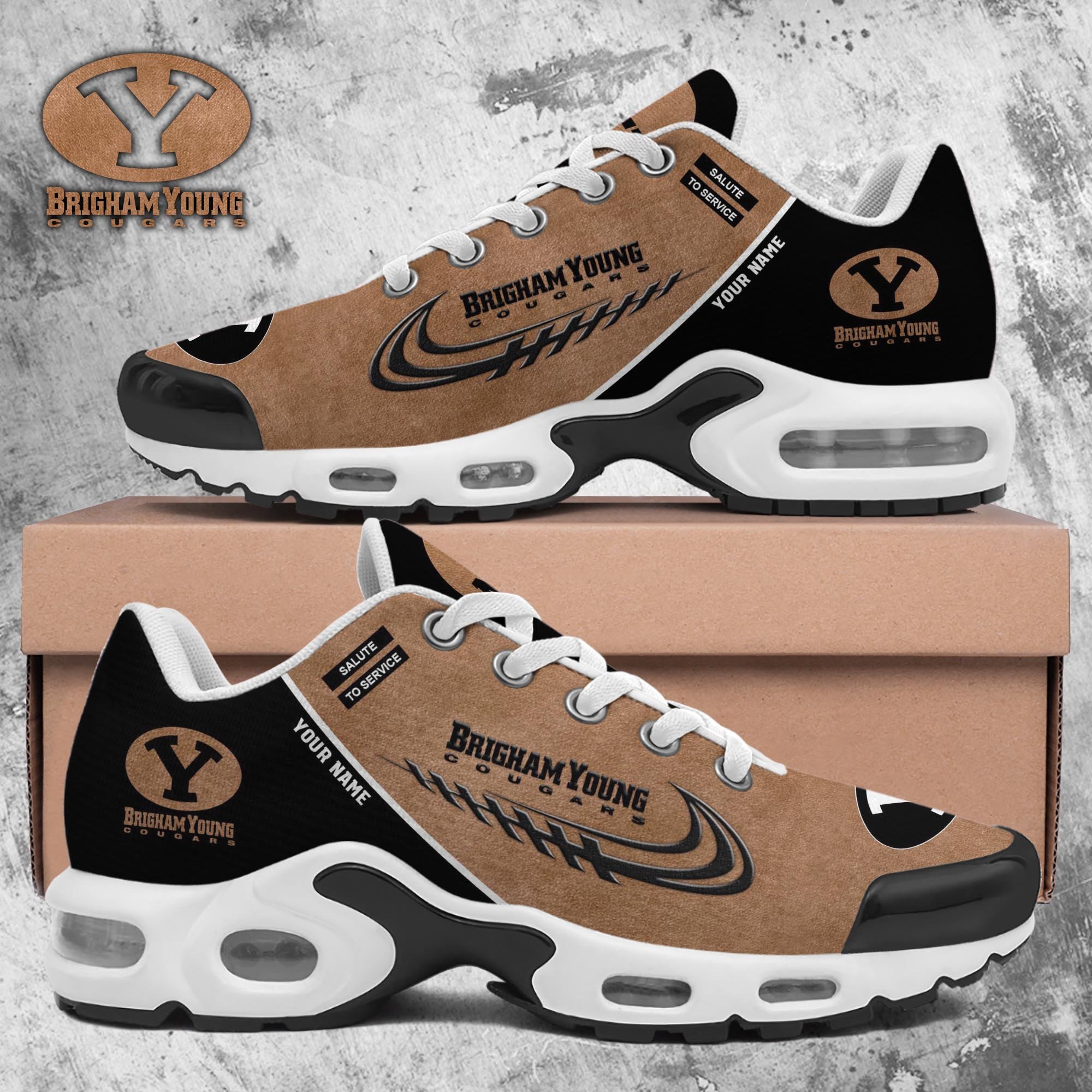 BYU Cougars TN Shoes 2025 Version Custom Name, Shoes For Football Fans, Fan Gifts PH637