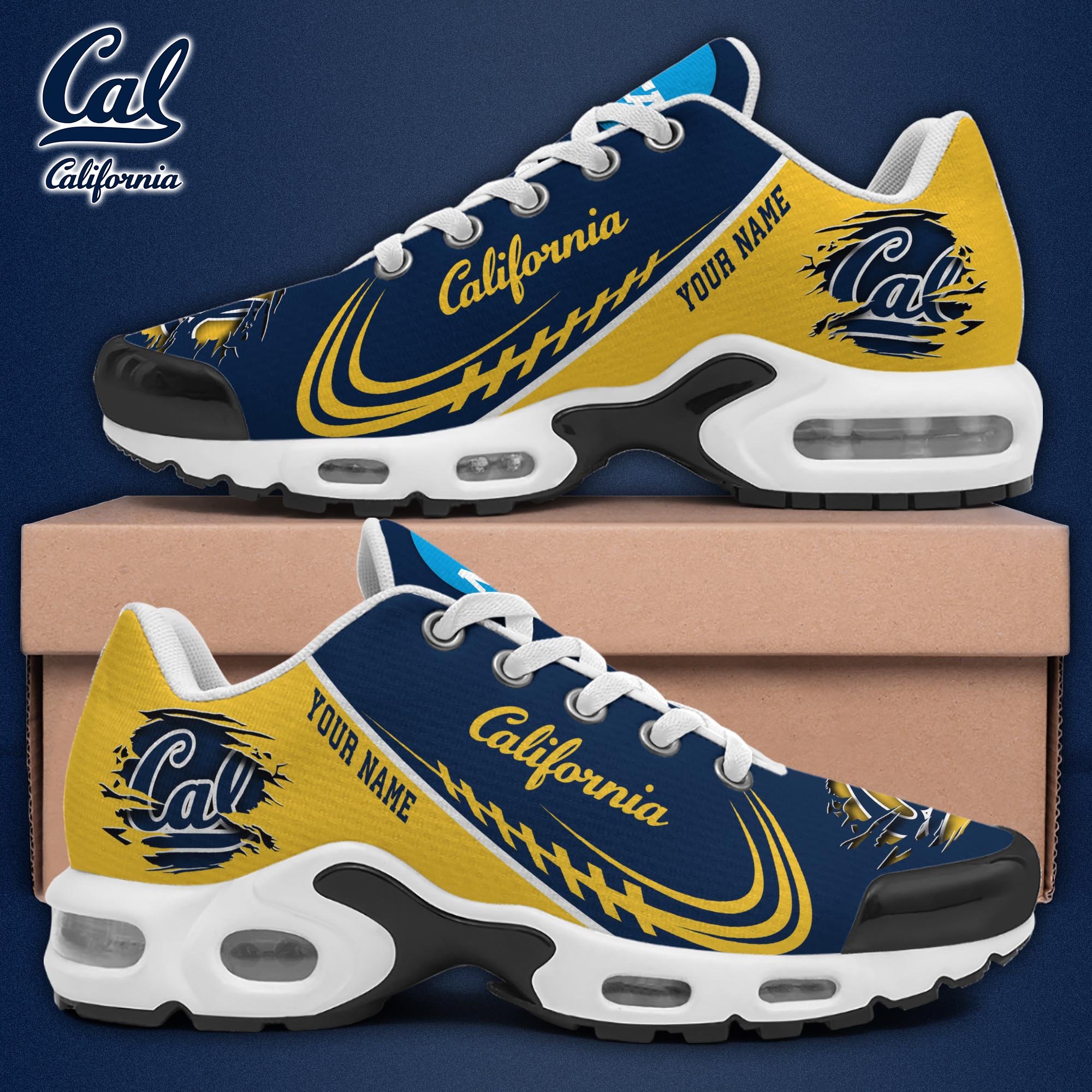 California Golden Bears TN Shoes 2025 Version Custom Name 