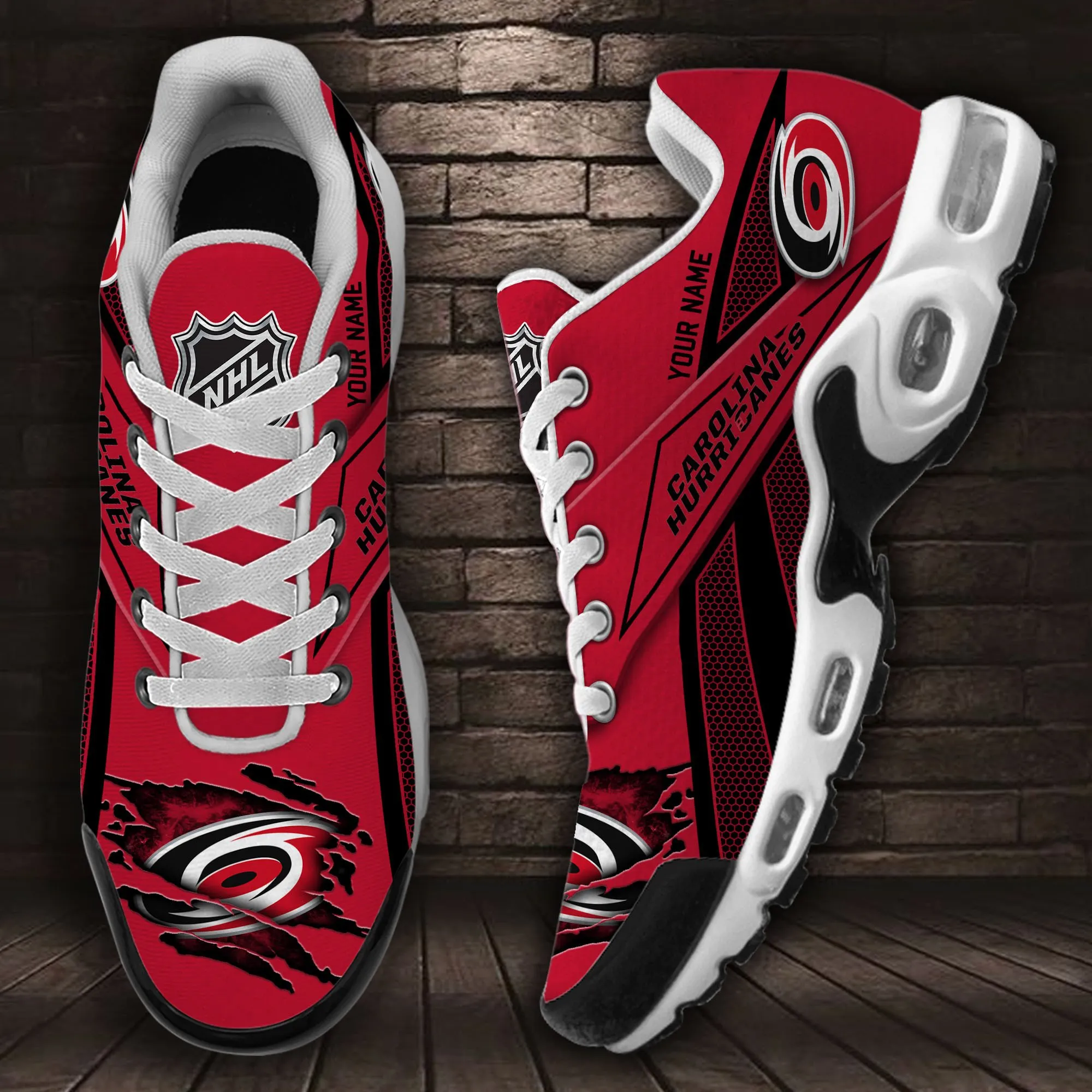 Carolina Hurricanes Sport Team TN Air Max Shoes Air Cushion Sneakers 246AV-6777