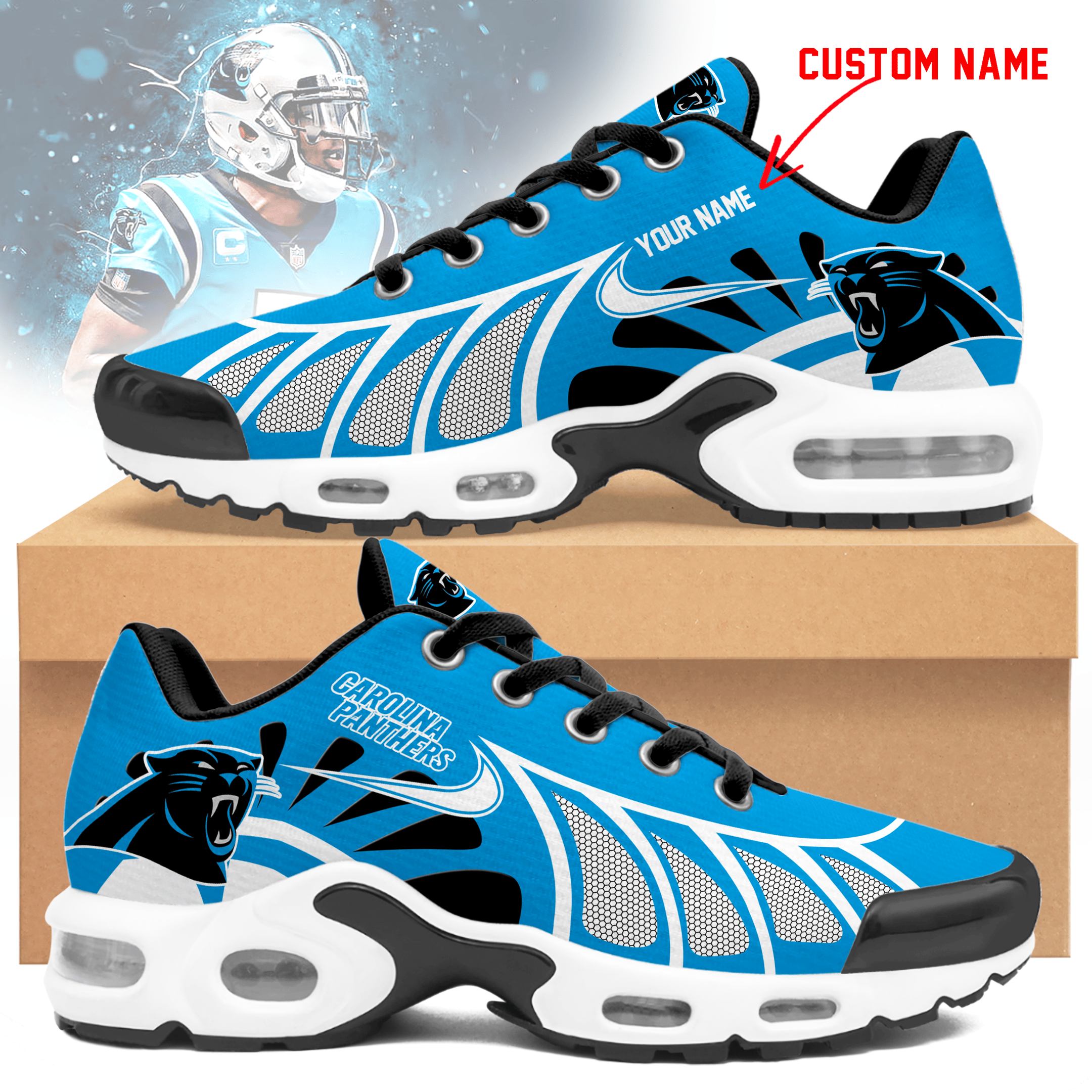 Carolina Panthers  Personalized Air Max Shoes TD 050625