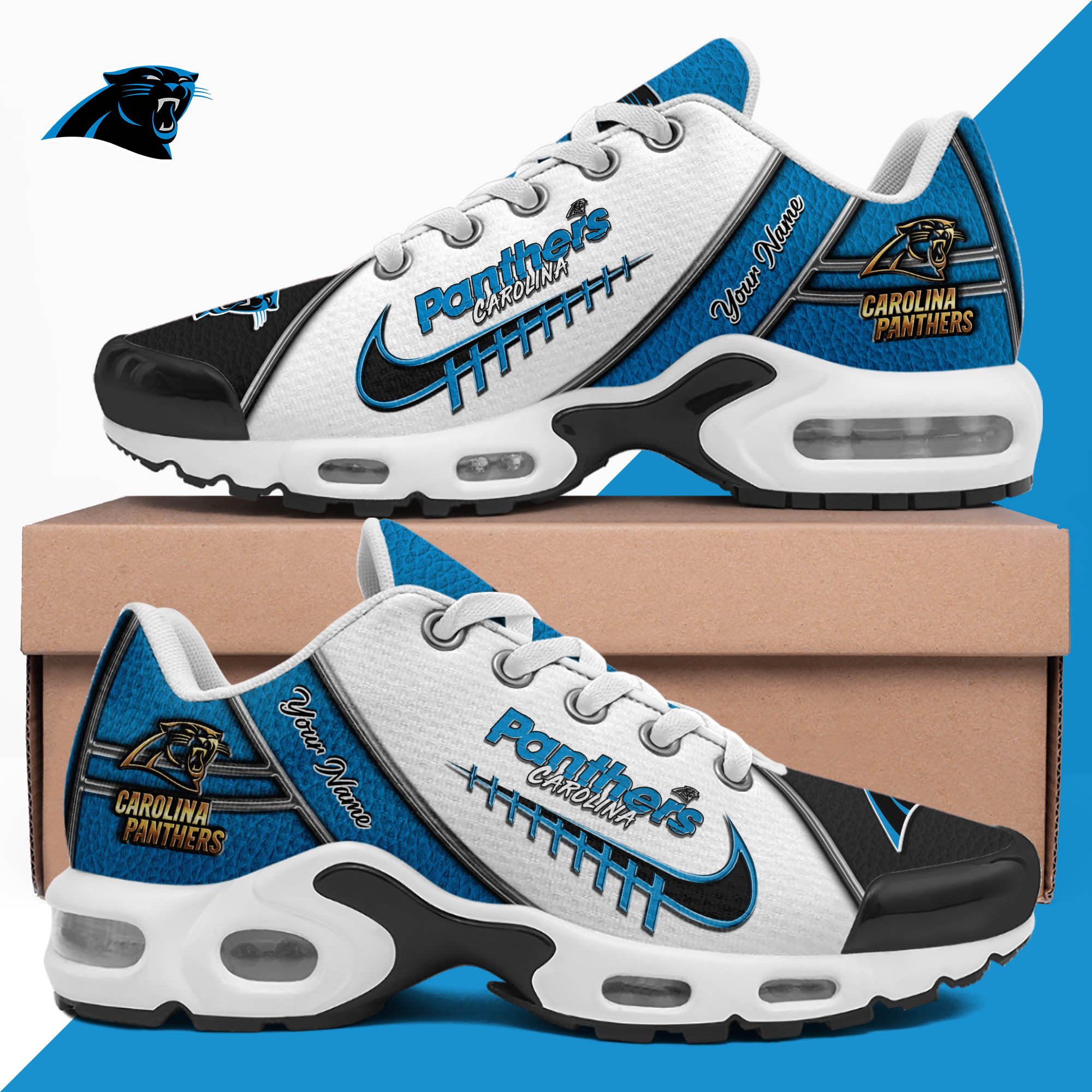 Carolina Panthers TN Shoes 2025 Version Custom Your Name, Football Team Shoes 516