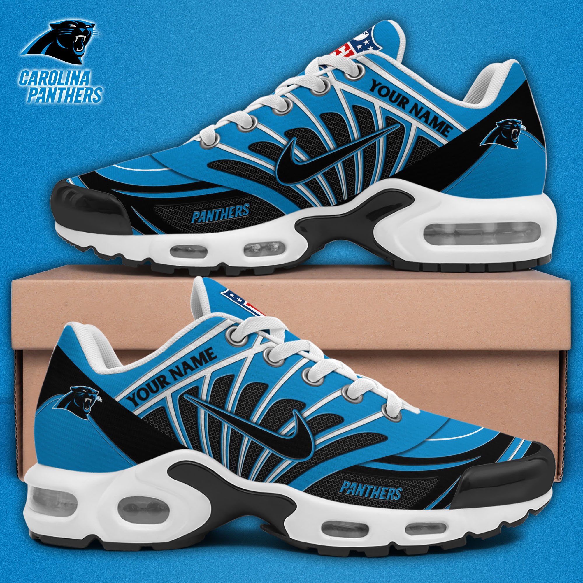 Carolina Panthers TN Shoes 2025 Versions Custom Your Name 921