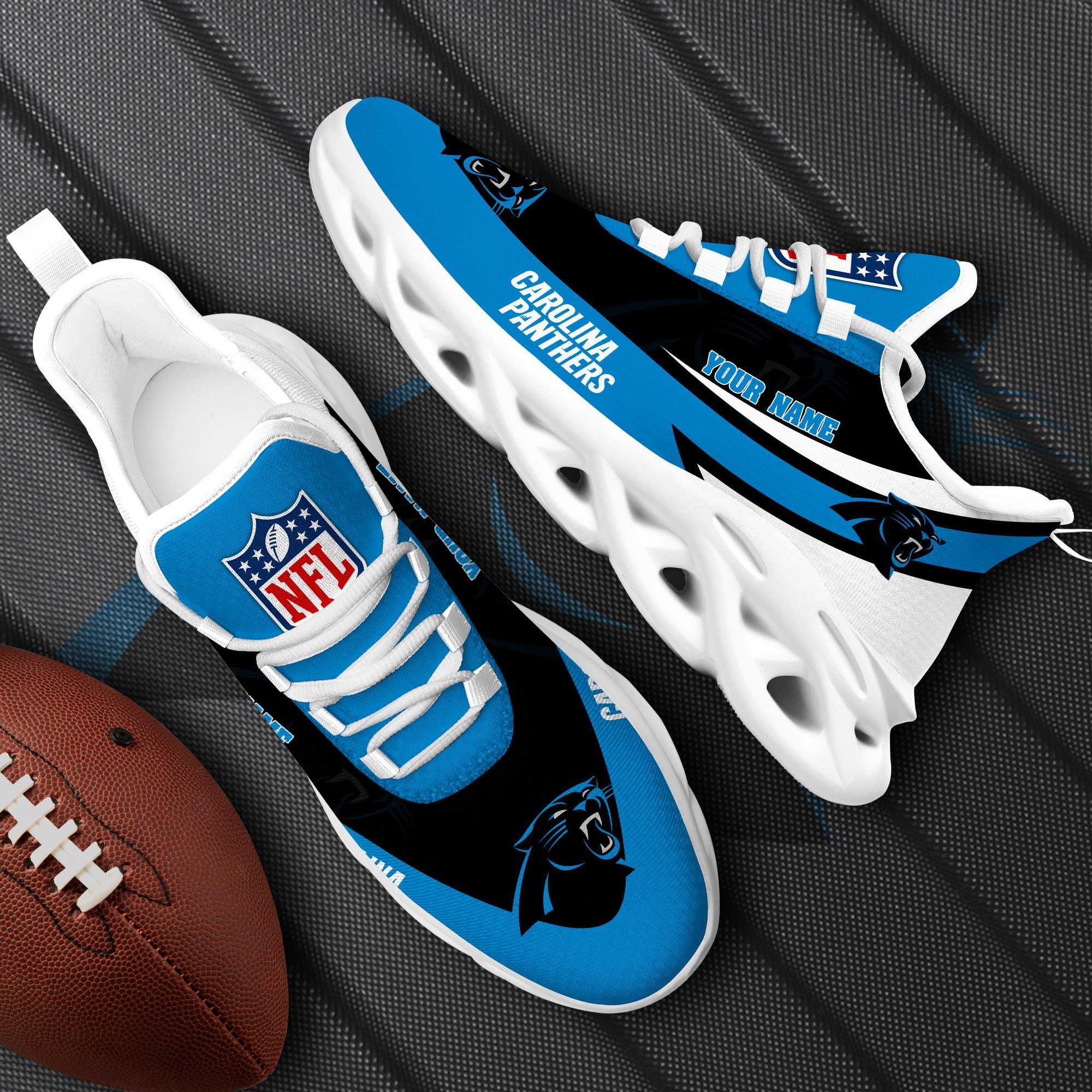 Carolina Panthers White Max Soul Shoes 2025 Versions Custom Your Name, Sports Gift For Fan, Sport Gifts PH410