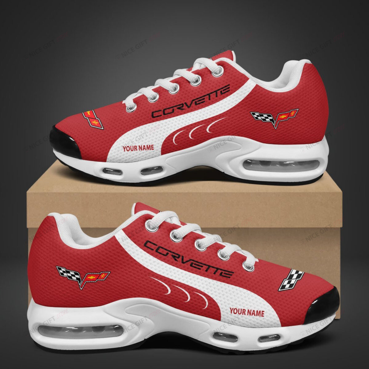 Chevrolet Corvette (Your Name) TN Sneakers C4Q6
