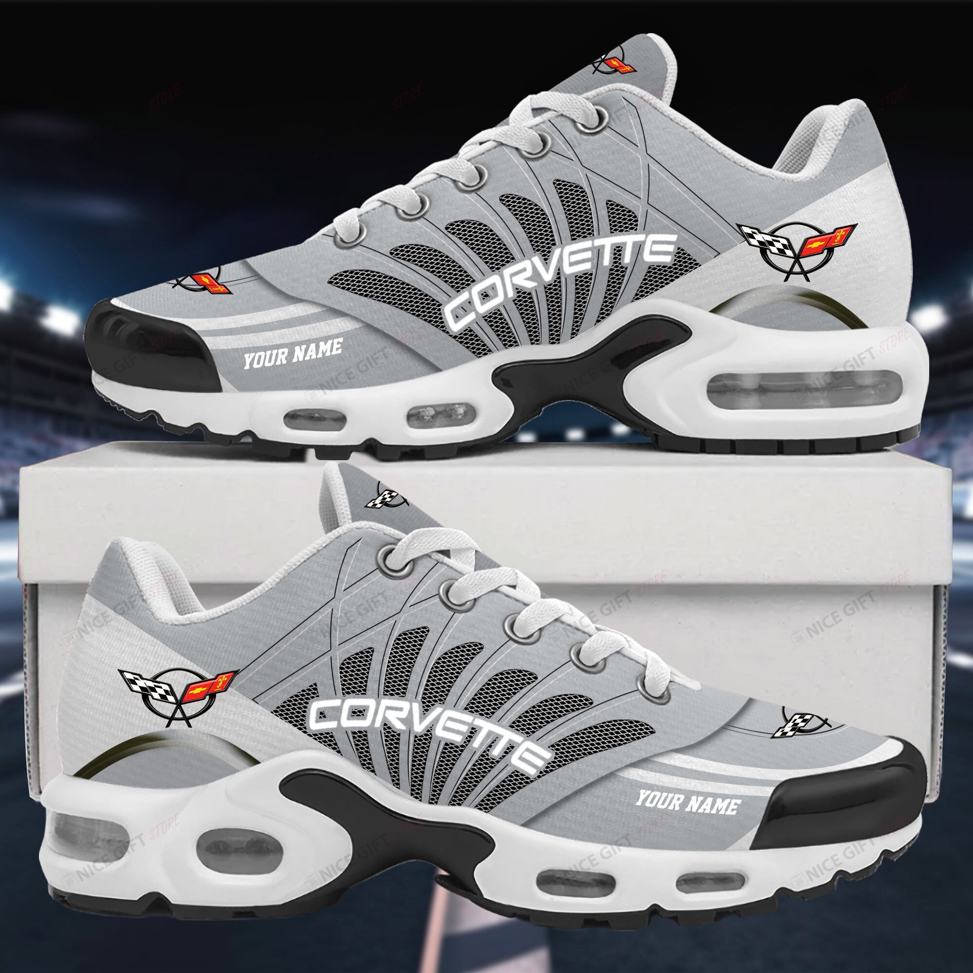 Chevrolet Corvette (Your Name) TN Sneakers D7T6