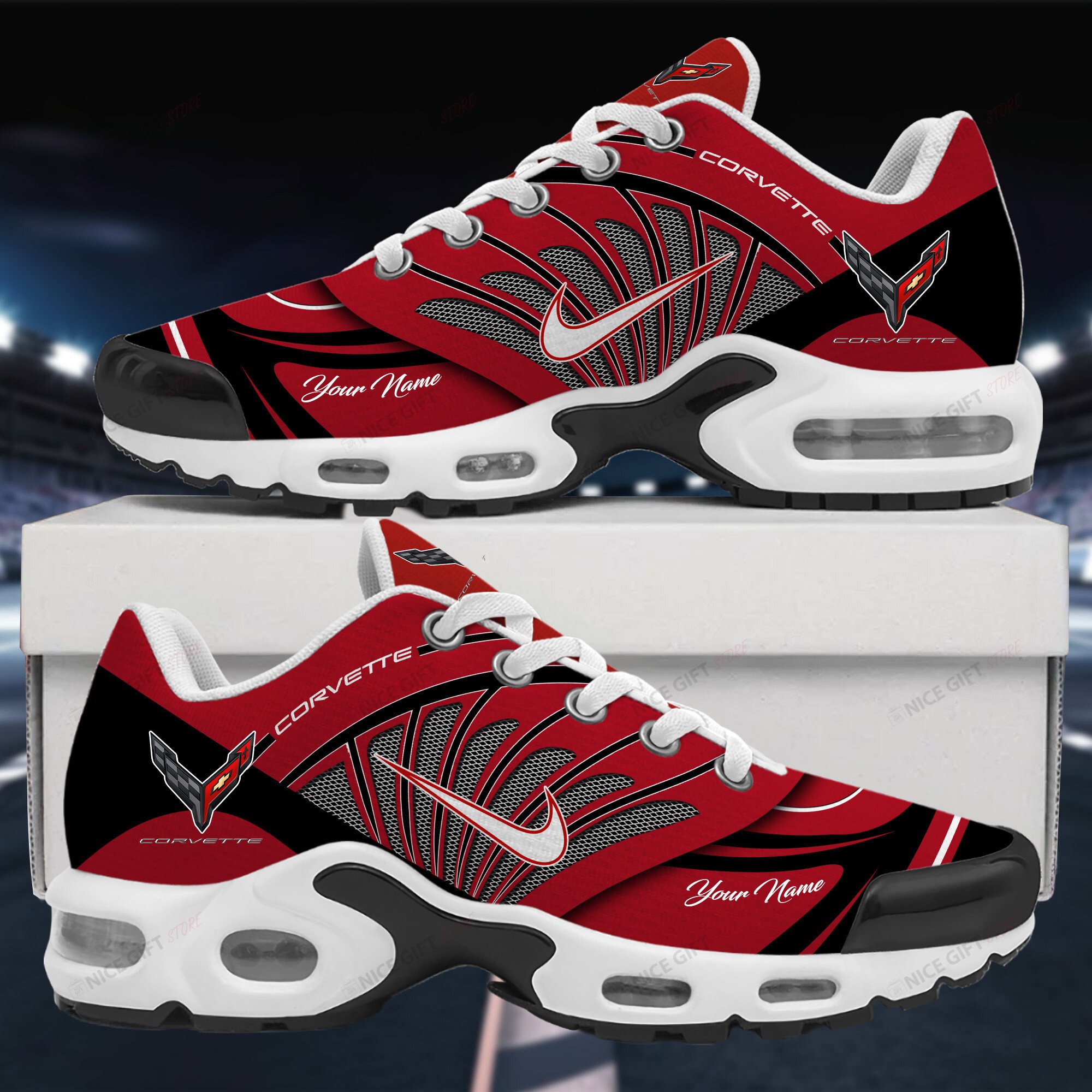 Chevrolet Corvette (Your Name) TN Sneakers O2C1