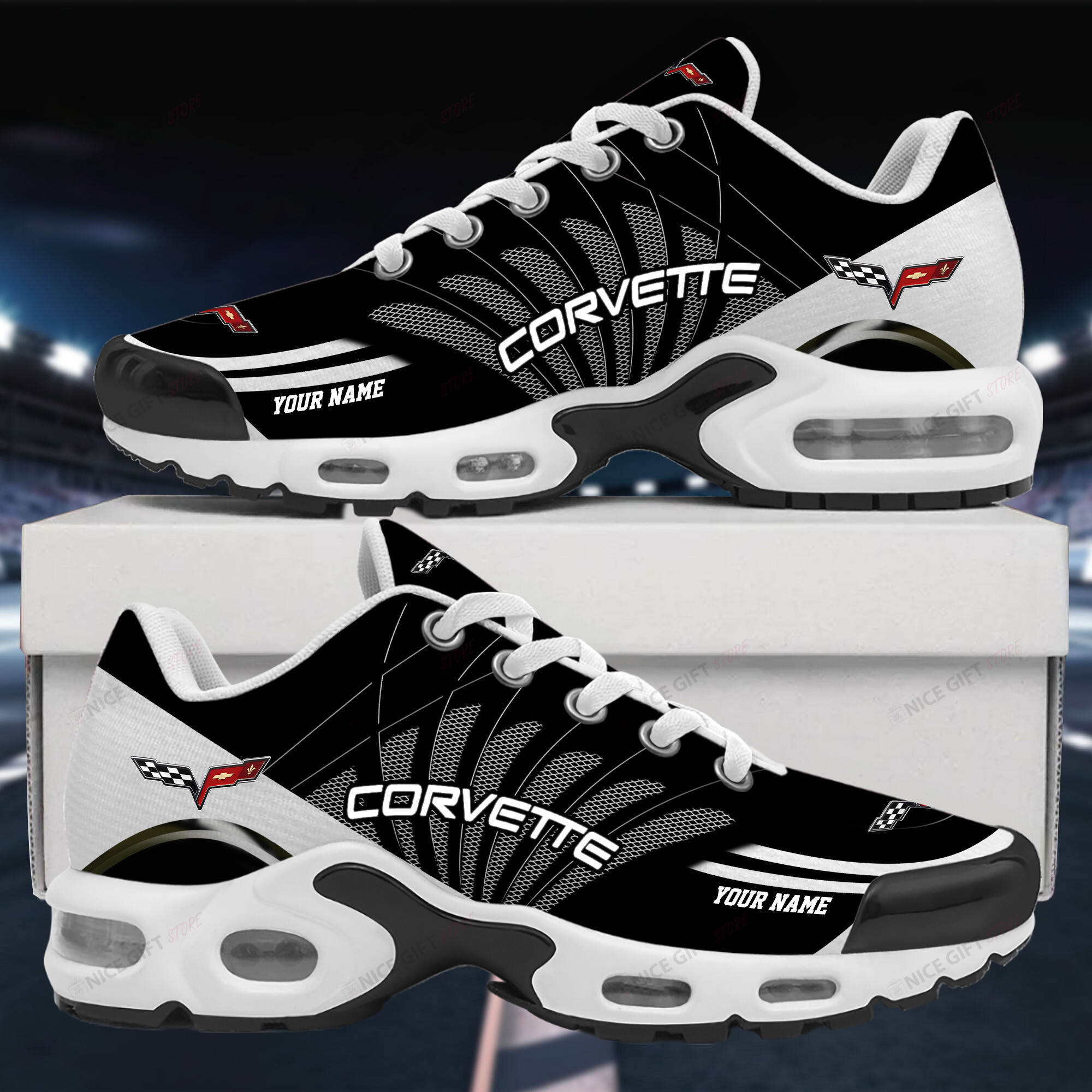 Chevrolet Corvette (Your Name) TN Sneakers U9K8