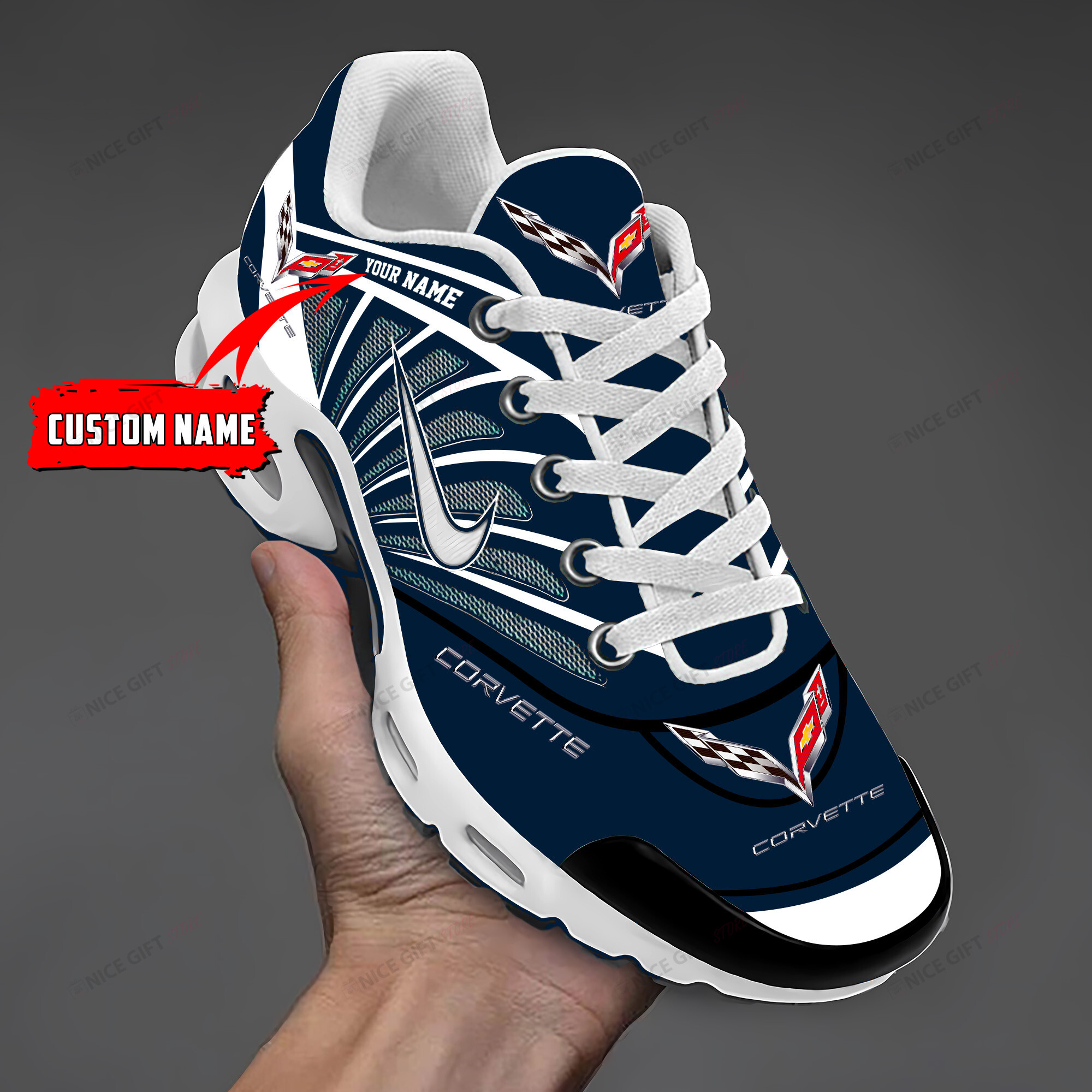Chevrolet Corvette (Your Name) TN Sneakers V7F5