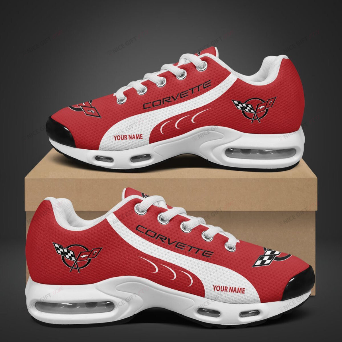Chevrolet Corvette (Your Name) TN Sneakers W7Z2