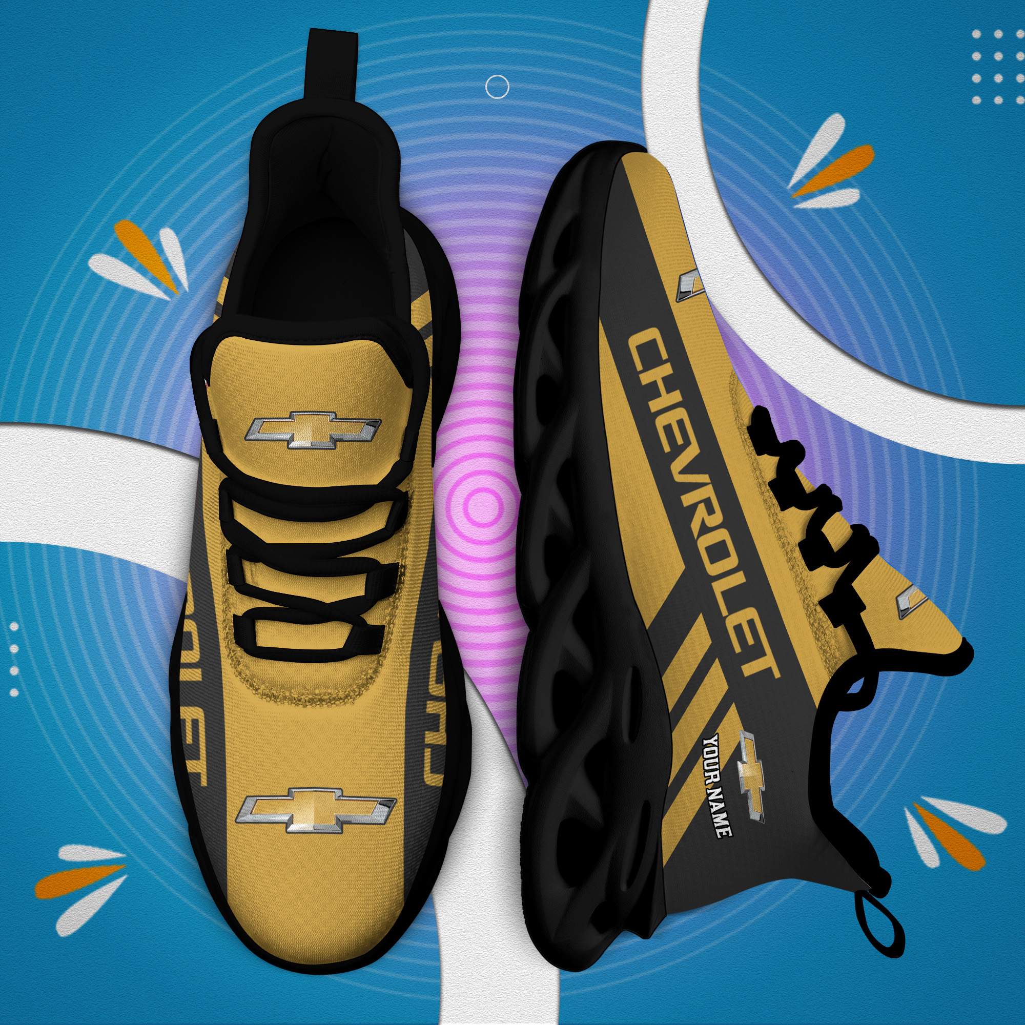 Chevrolet Custom Name Max Soul Sneakers VS4