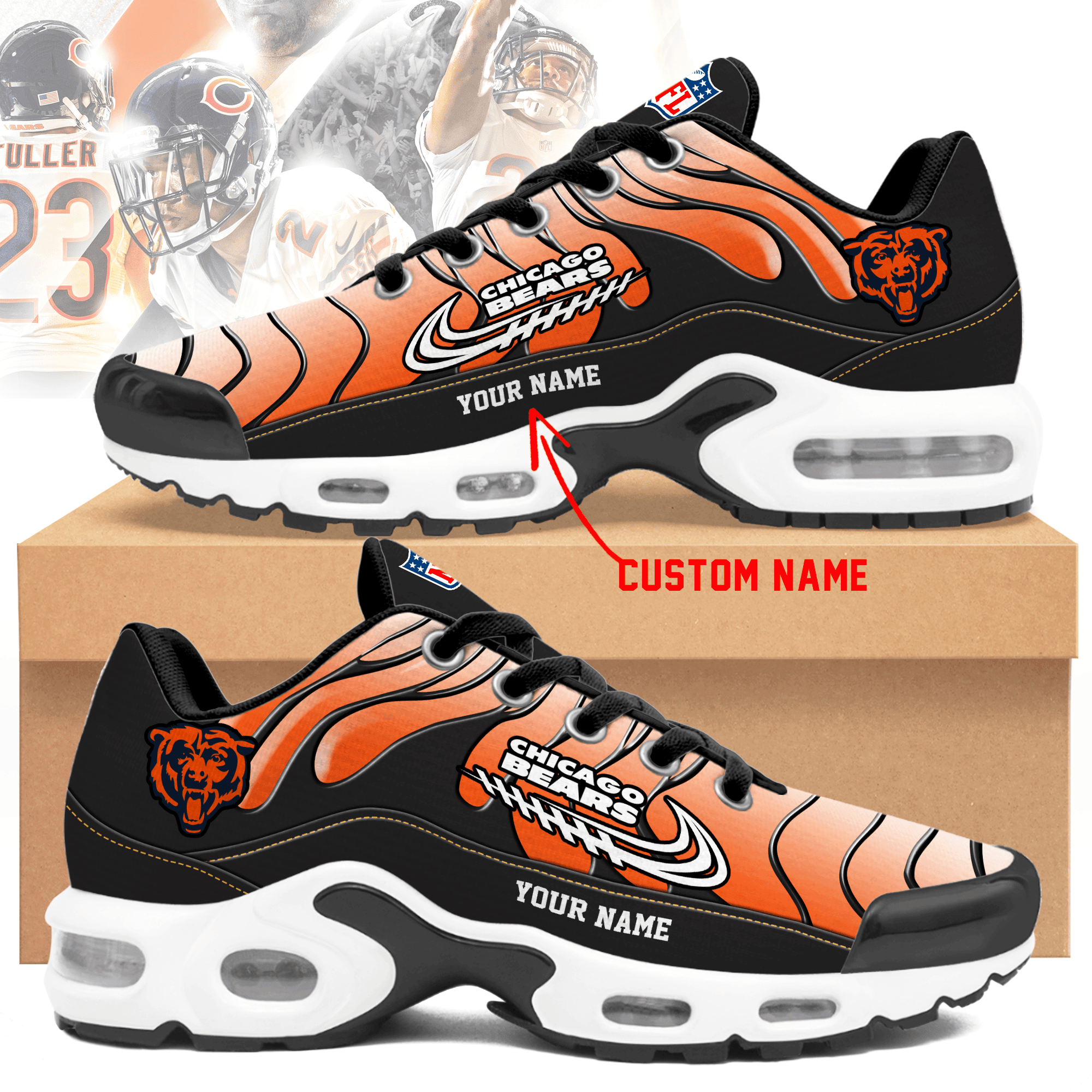 Chicago Bears  Personalized Air Max Shoes TD