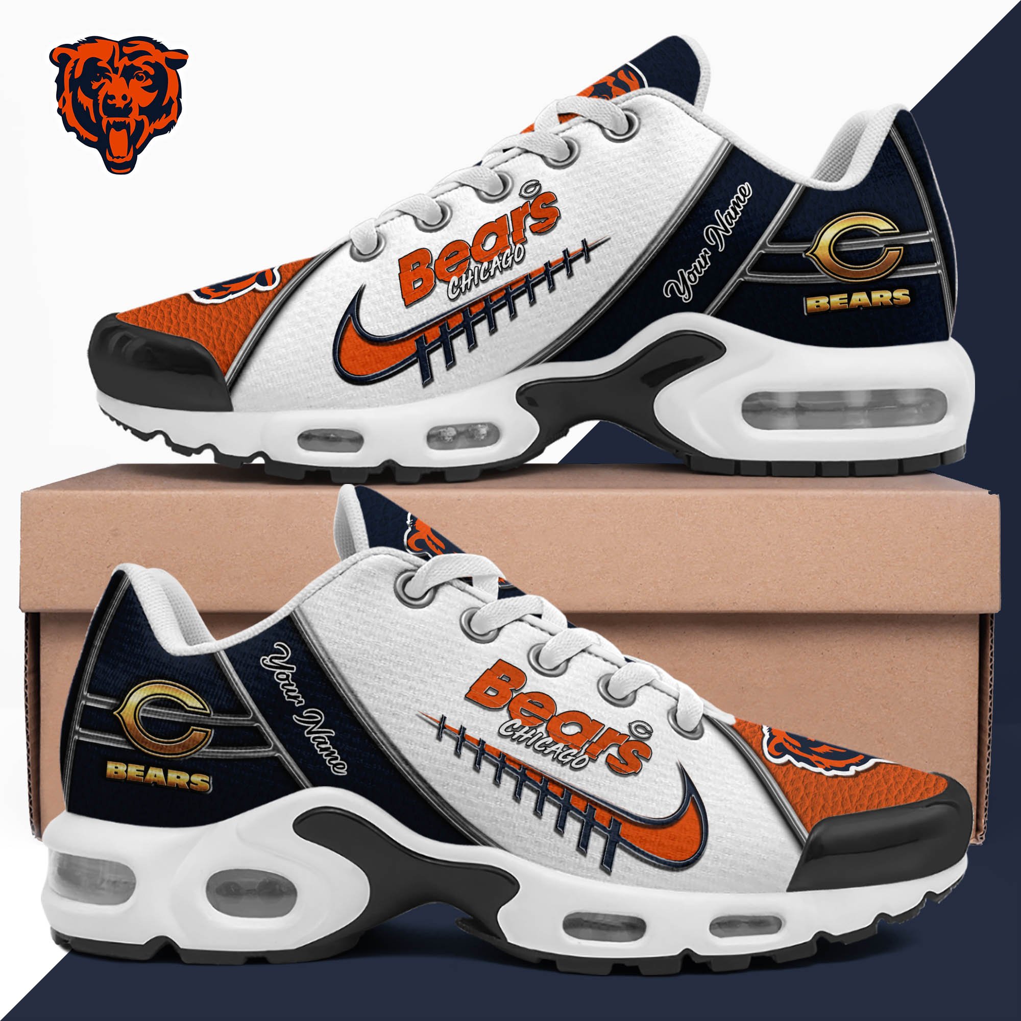Chicago Bears TN Shoes 2025 Version Custom Your Name, Football Team Shoes 516
