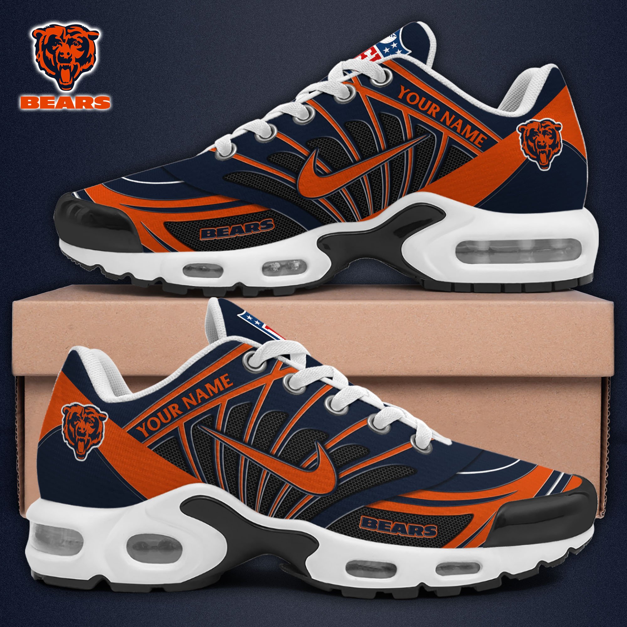 Chicago Bears TN Shoes 2025 Versions Custom Your Name 921
