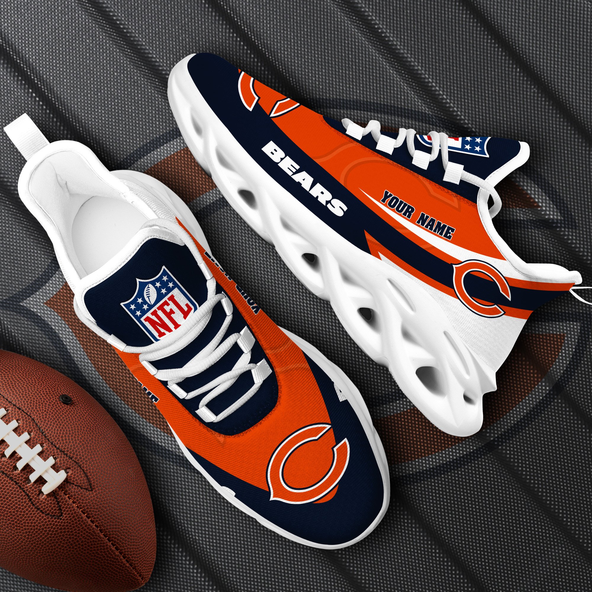 Chicago Bears White Max Soul Shoes 2025 Versions Custom Your Name, Sports Gift For Fan, Sport Gifts PH410