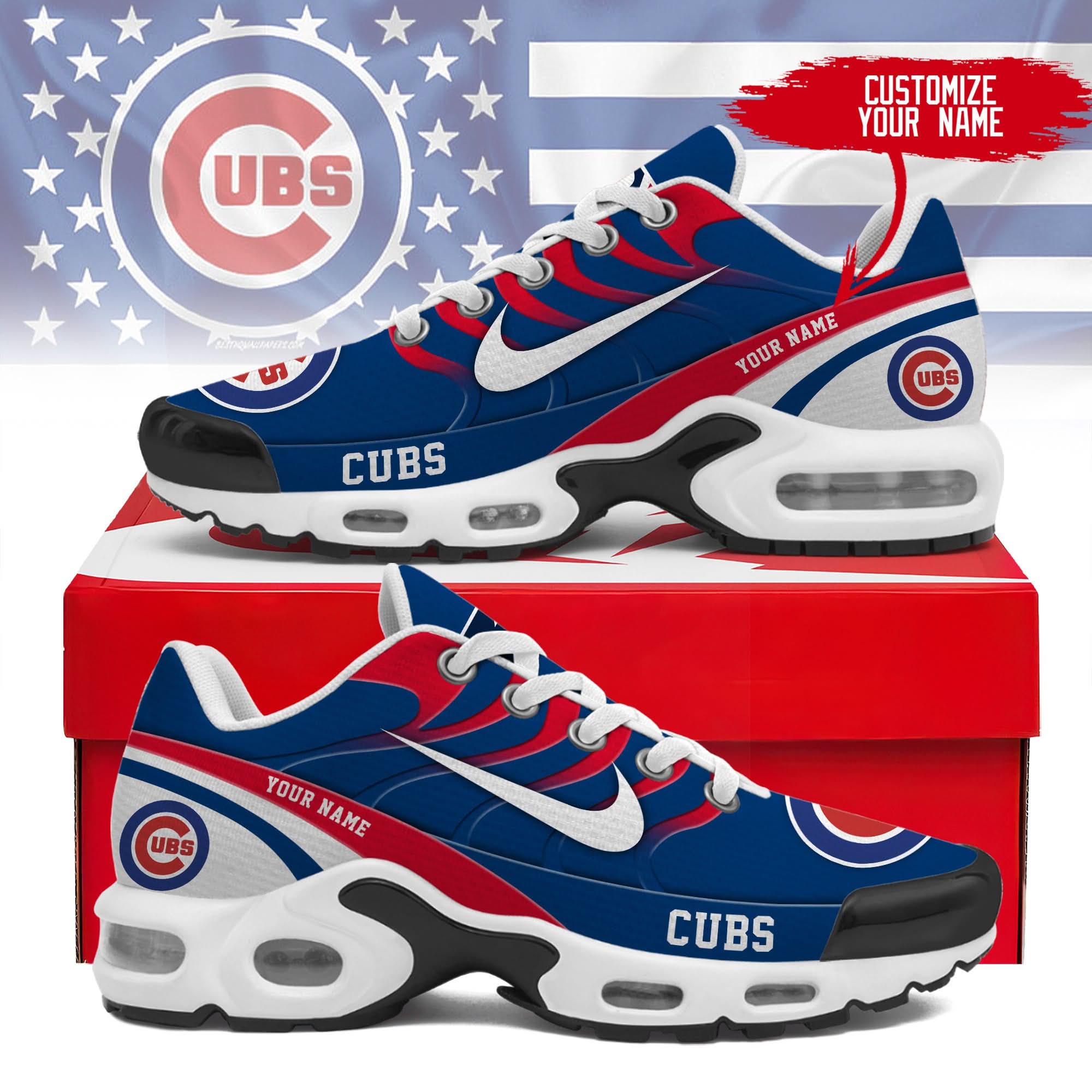 Chicago Cubs Personalized Air Max Shoes TD 300525