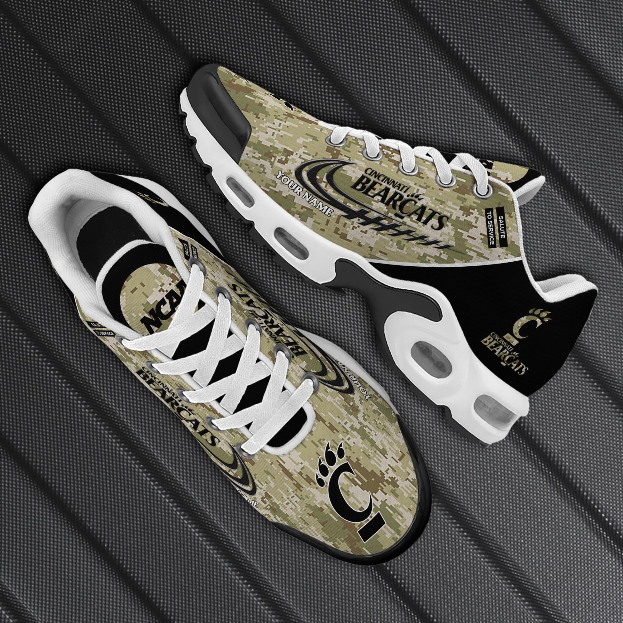 Cincinnati Bearcats TN Shoes 2025 Version Custom Name, Camouflage Shoes, Gifts For Football Lovers
