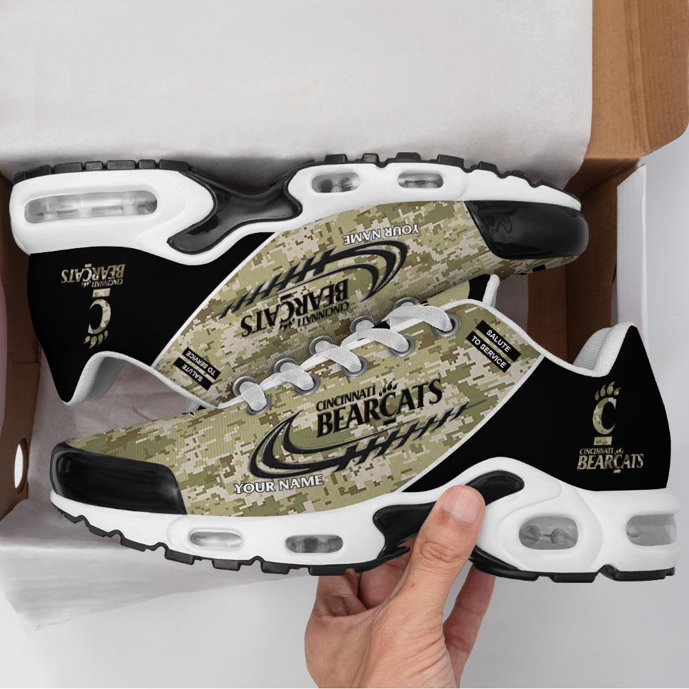 Cincinnati Bearcats TN Shoes 2025 Version Custom Name, Camouflage Shoes, Gifts For Football Lovers PH636